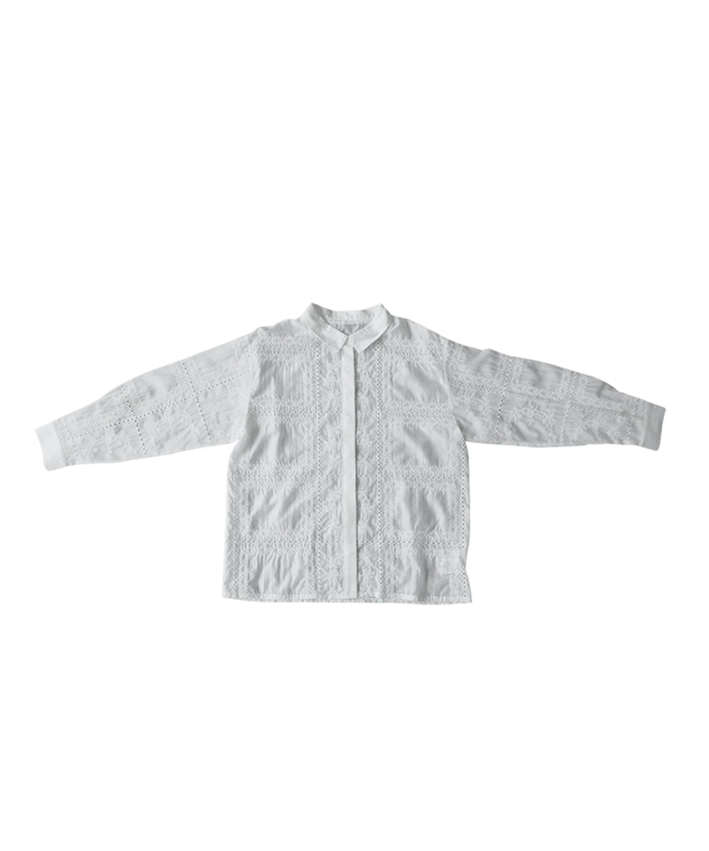 Embroidered Lace Sheer Shirt Ladies