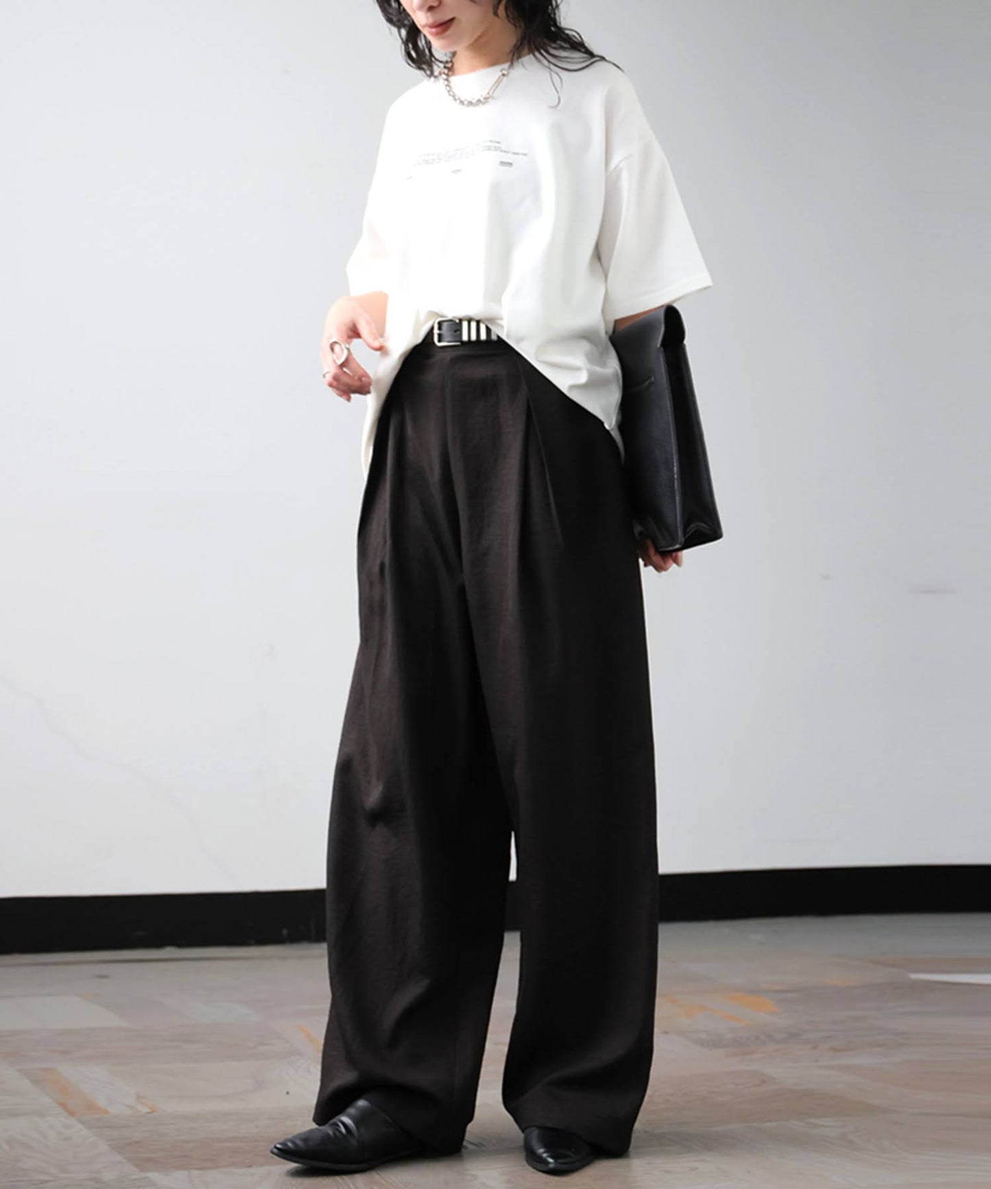 Tucked Wide-Leg Pants Ladies