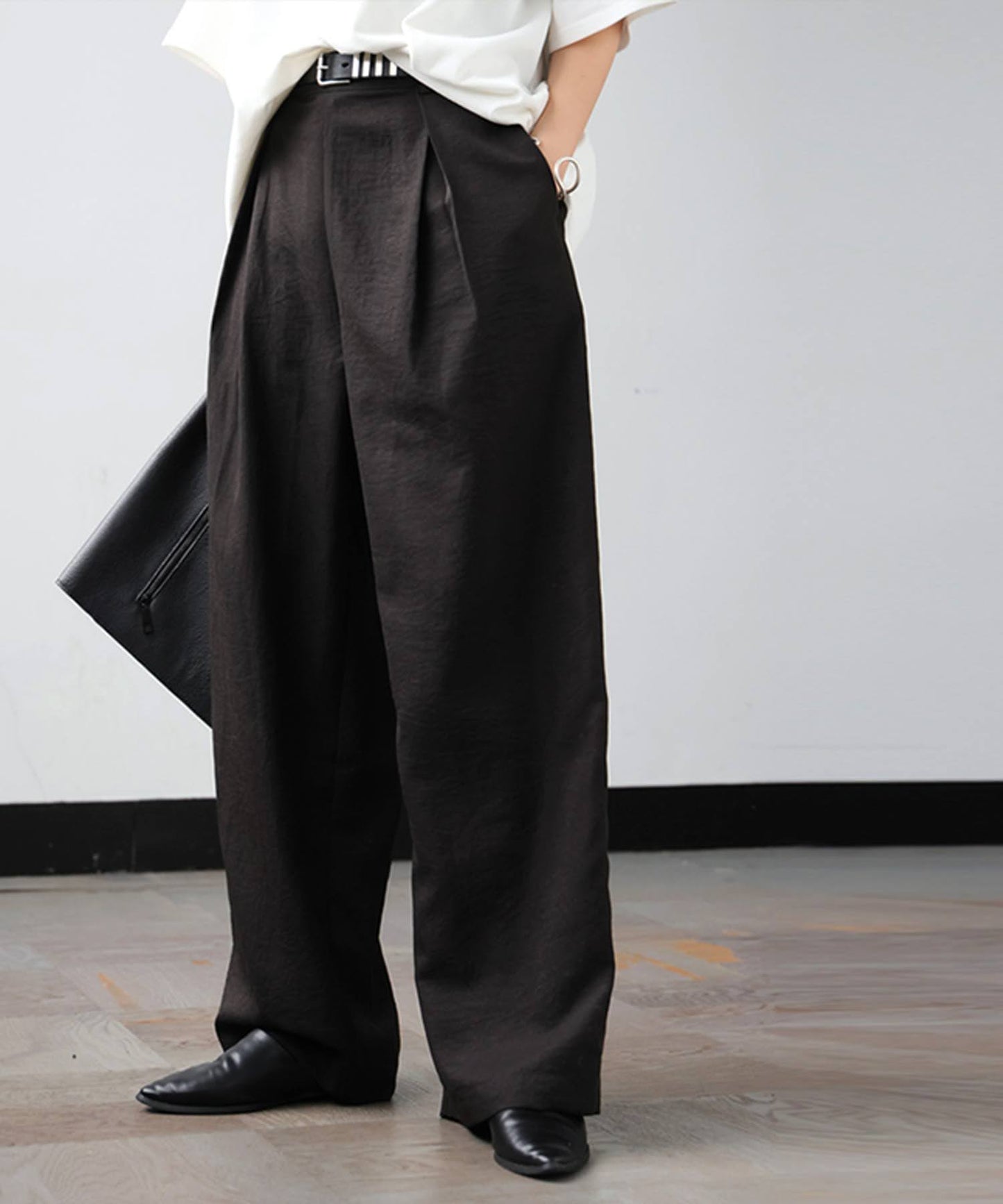 Tucked Wide-Leg Pants Ladies