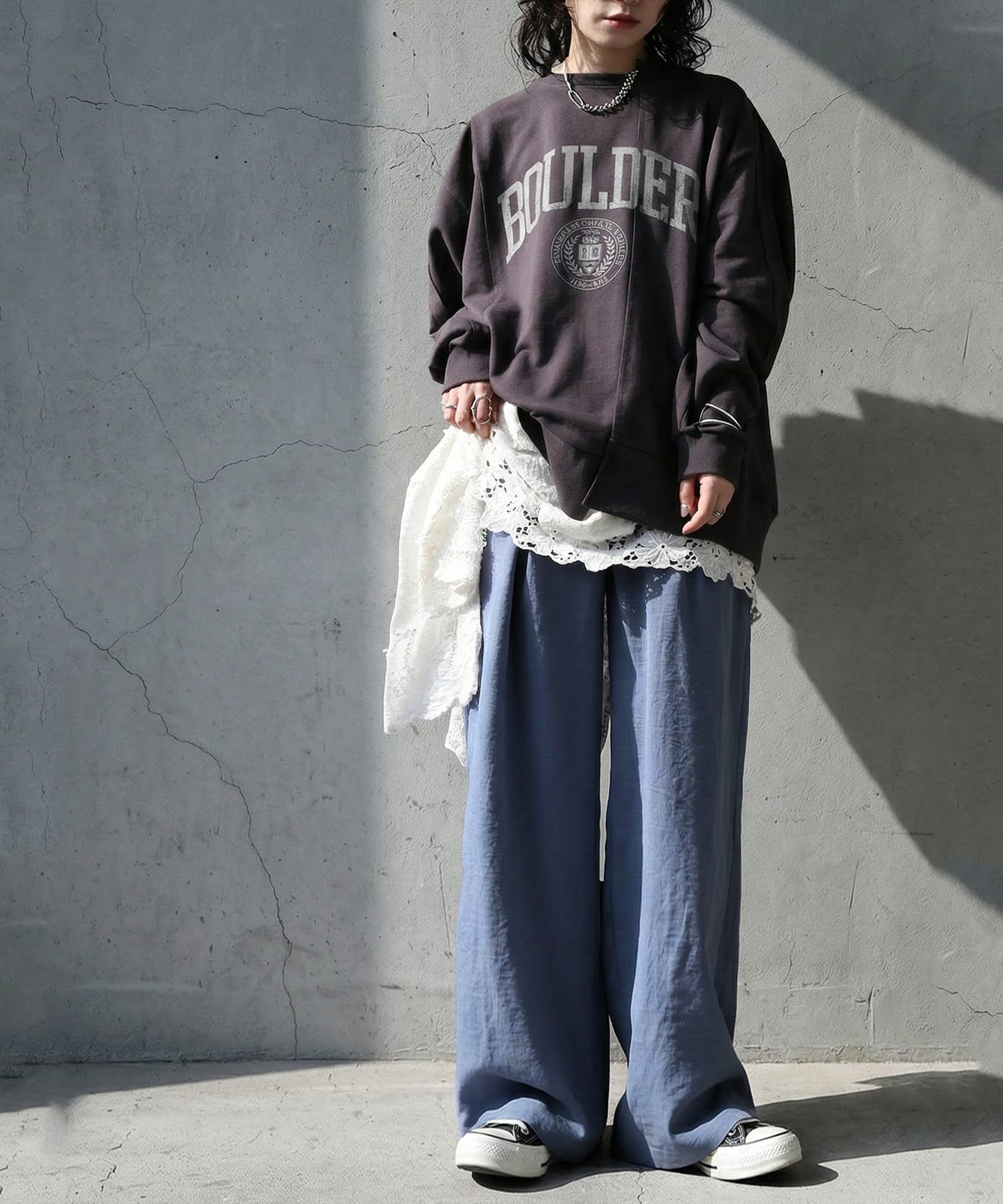 Tucked Wide-Leg Pants Ladies