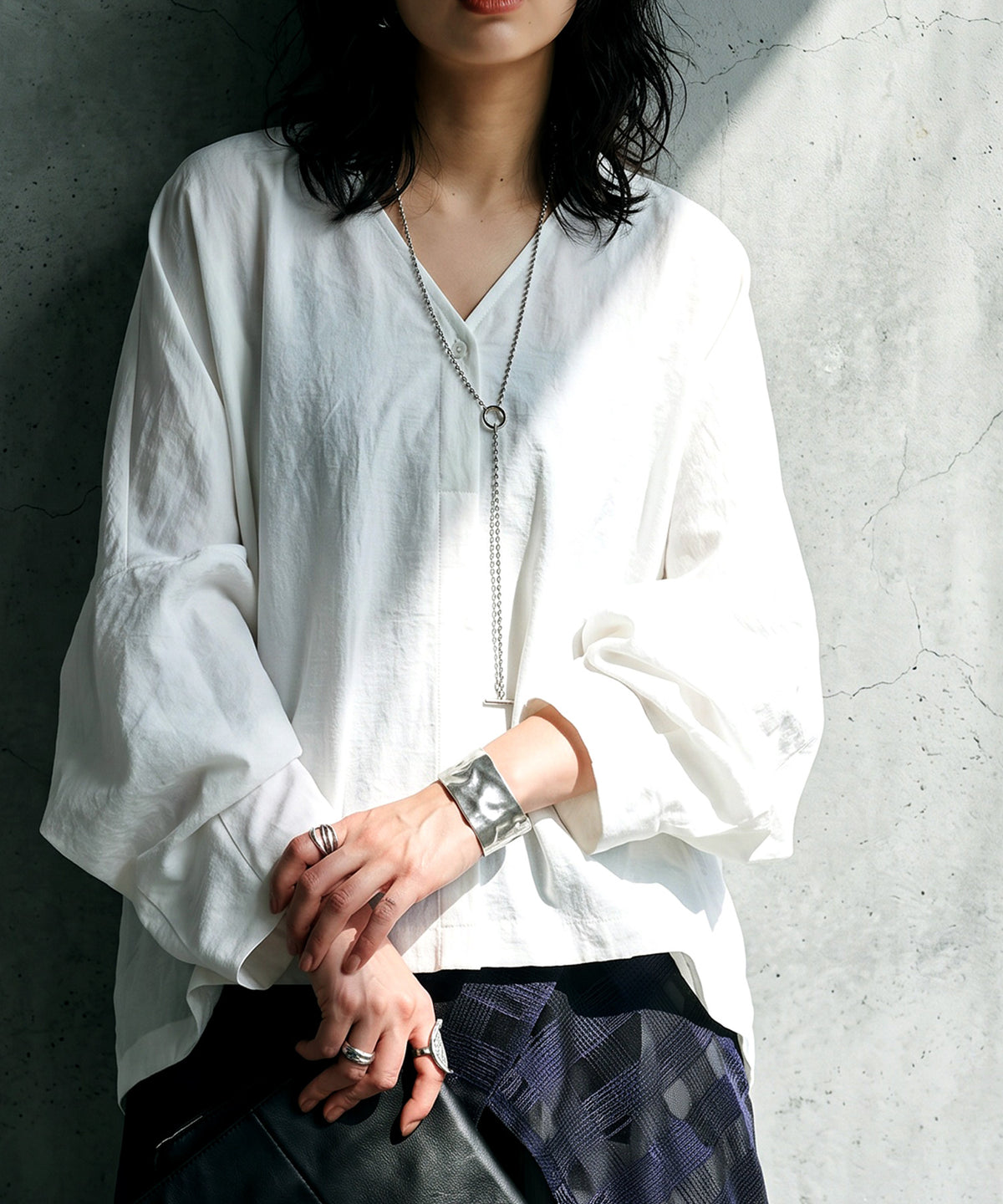 V-Neck Oversized Shirt Ladies