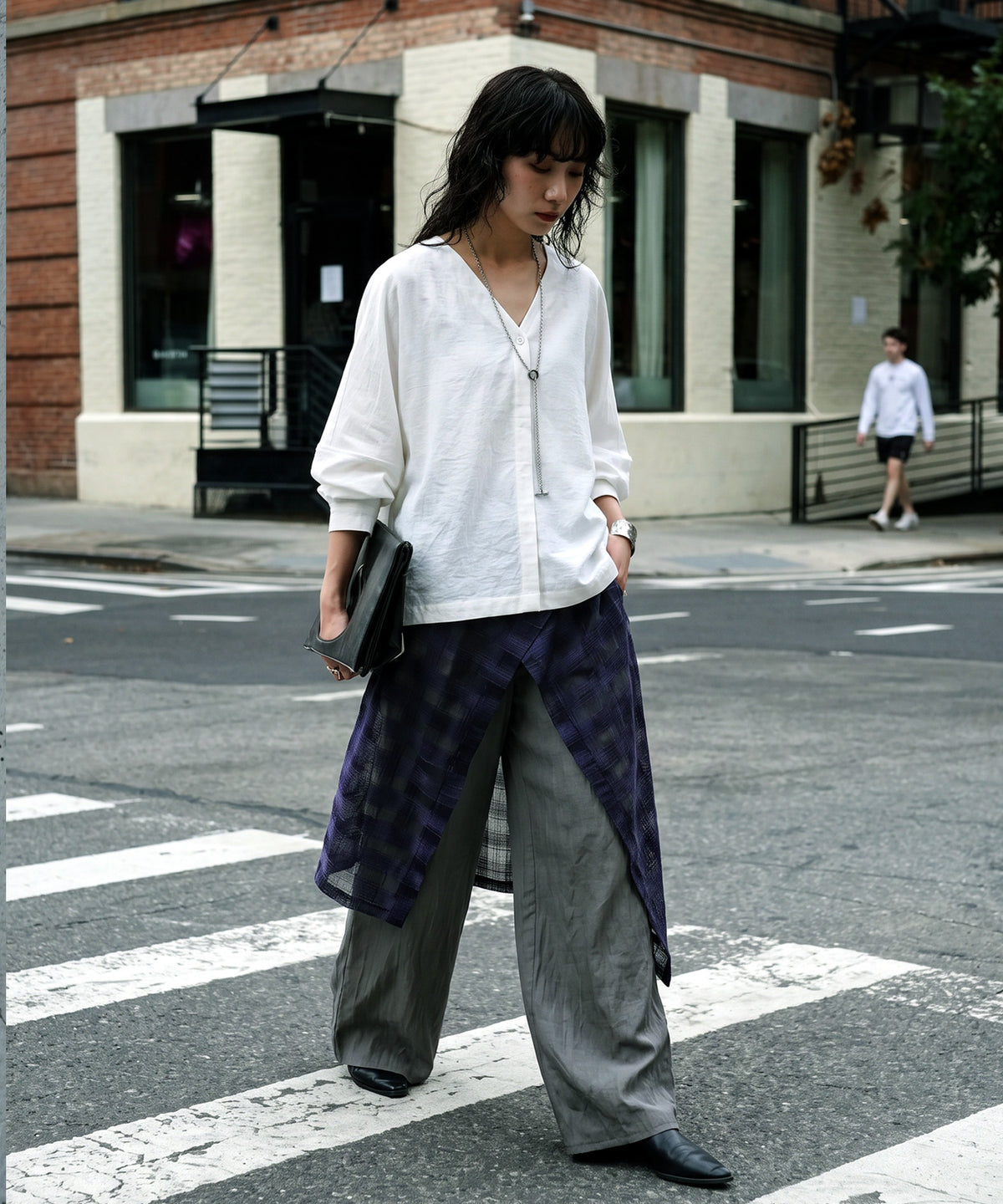V-Neck Oversized Shirt Ladies