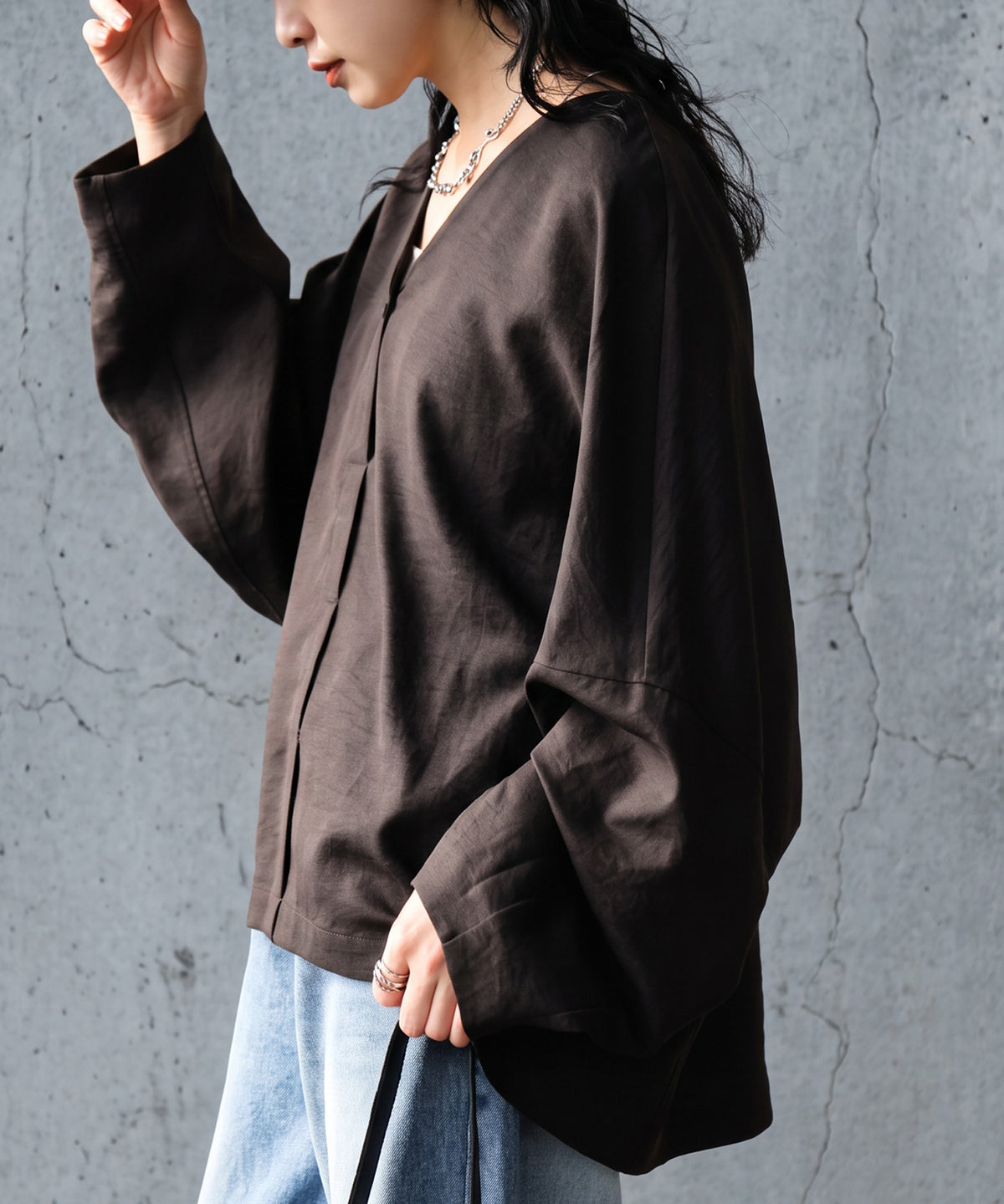 V-Neck Oversized Shirt Ladies