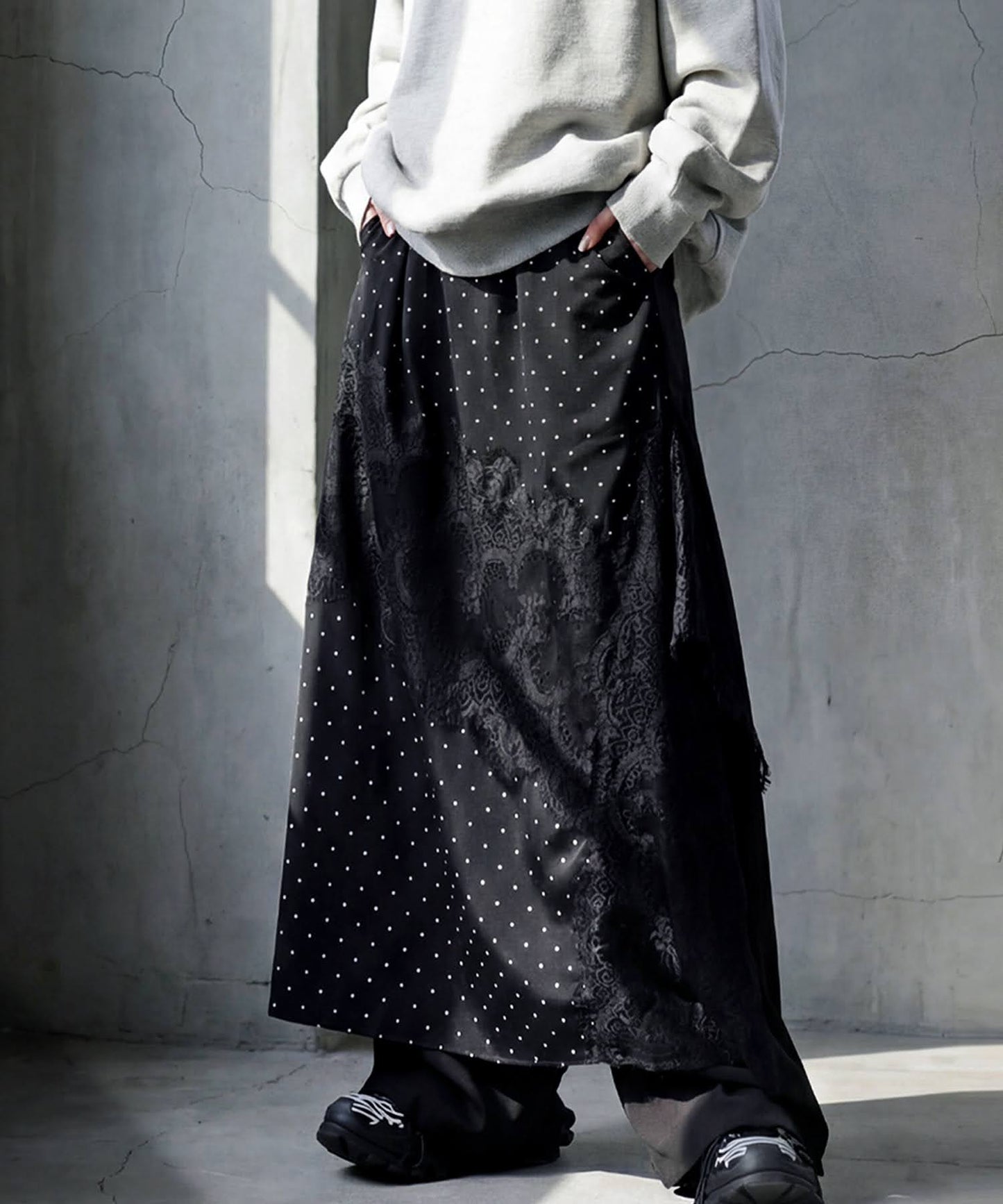 Polka Dot Lace Wide Pants Ladies