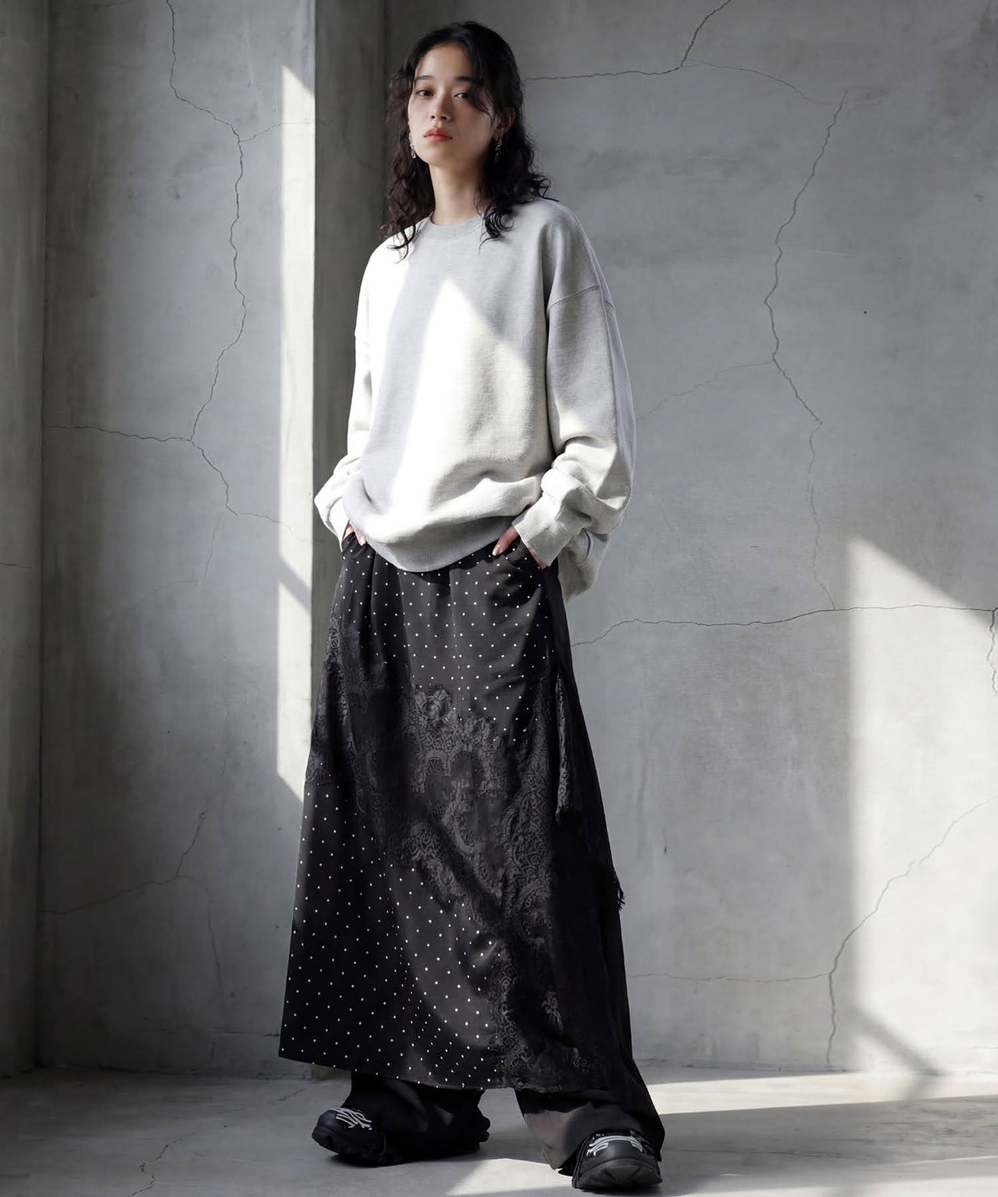 Polka Dot Lace Wide Pants Ladies