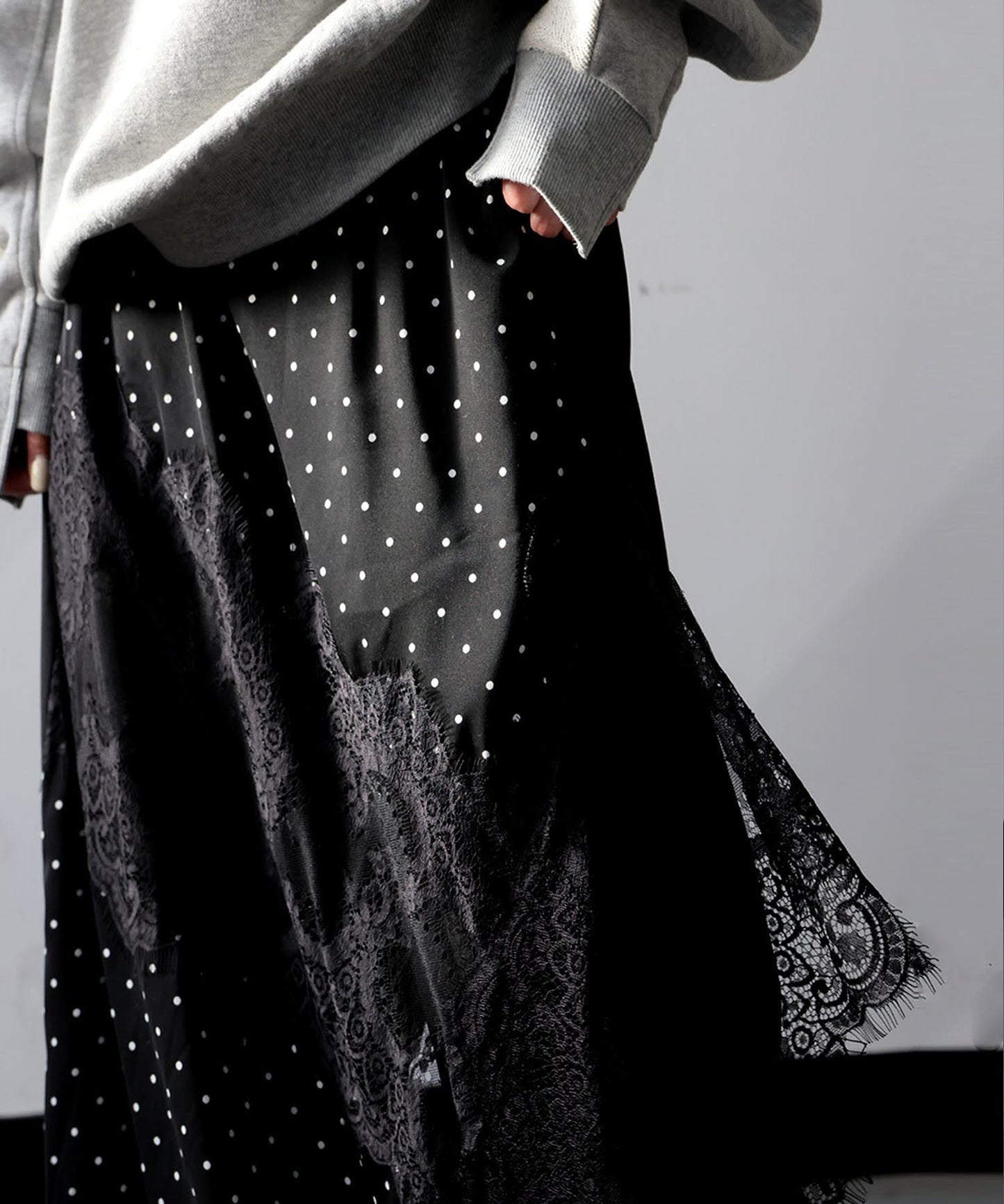 Polka Dot Lace Wide Pants Ladies