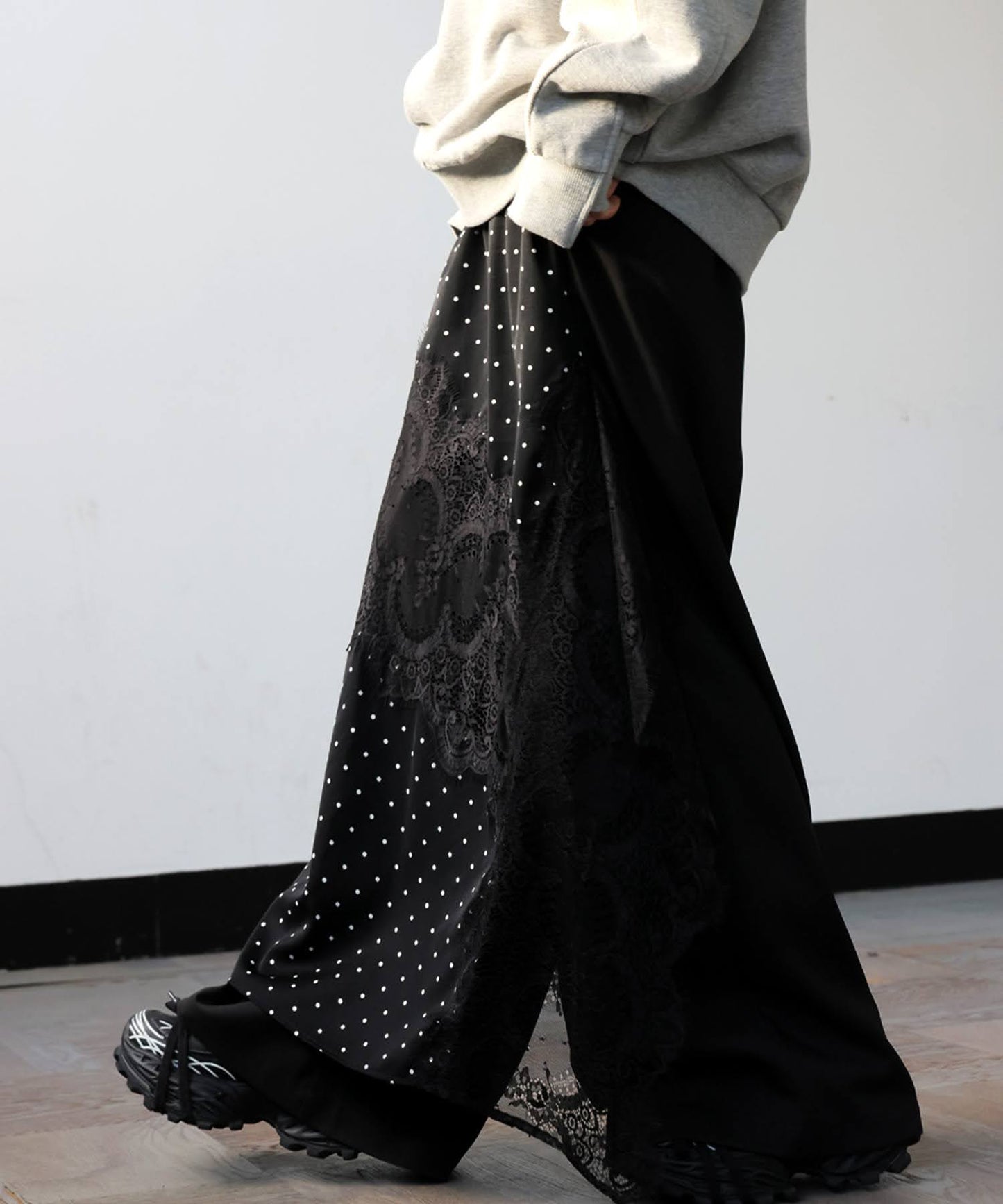 Polka Dot Lace Wide Pants Ladies