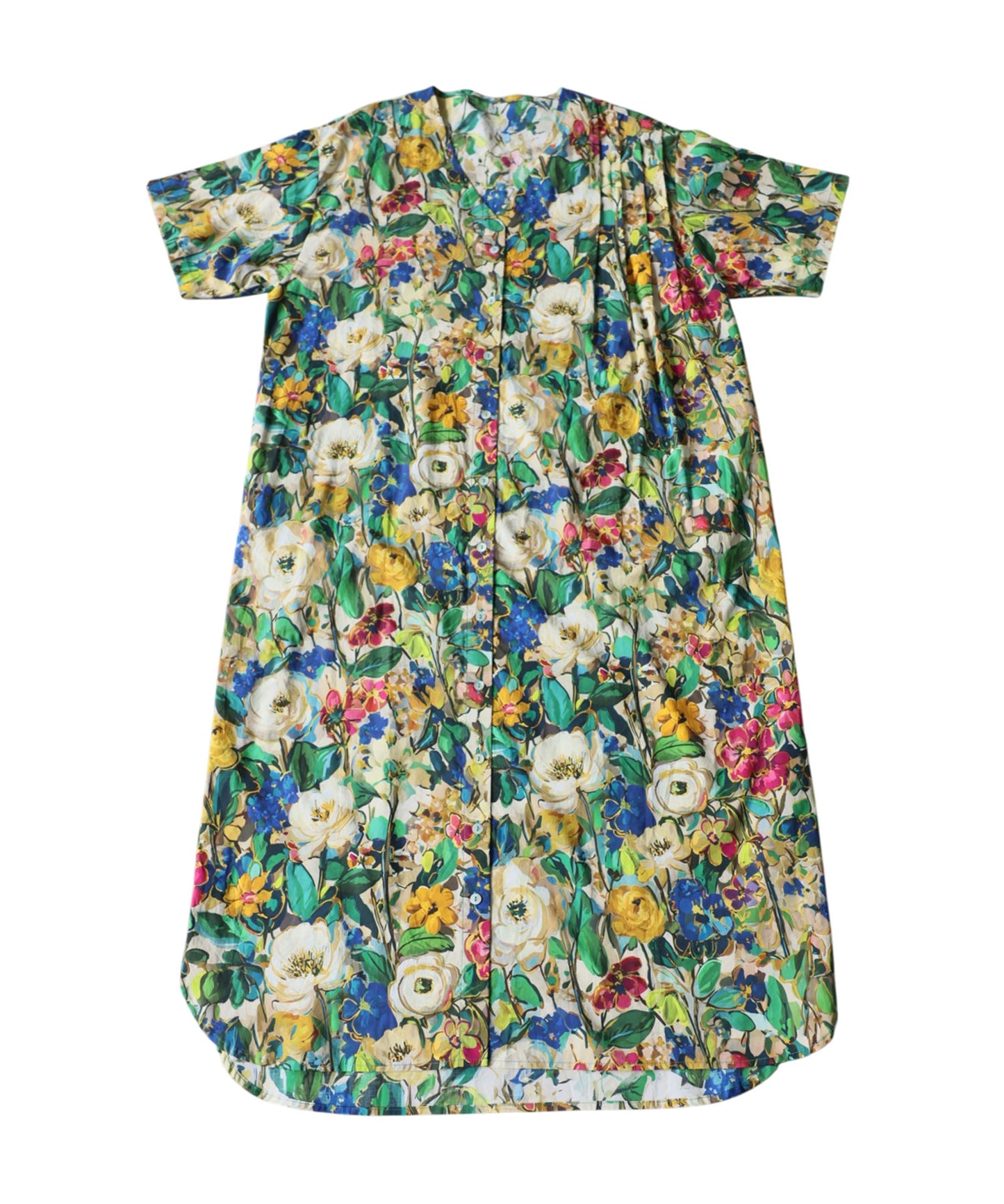 Floral Print Shirt Dress Ladies