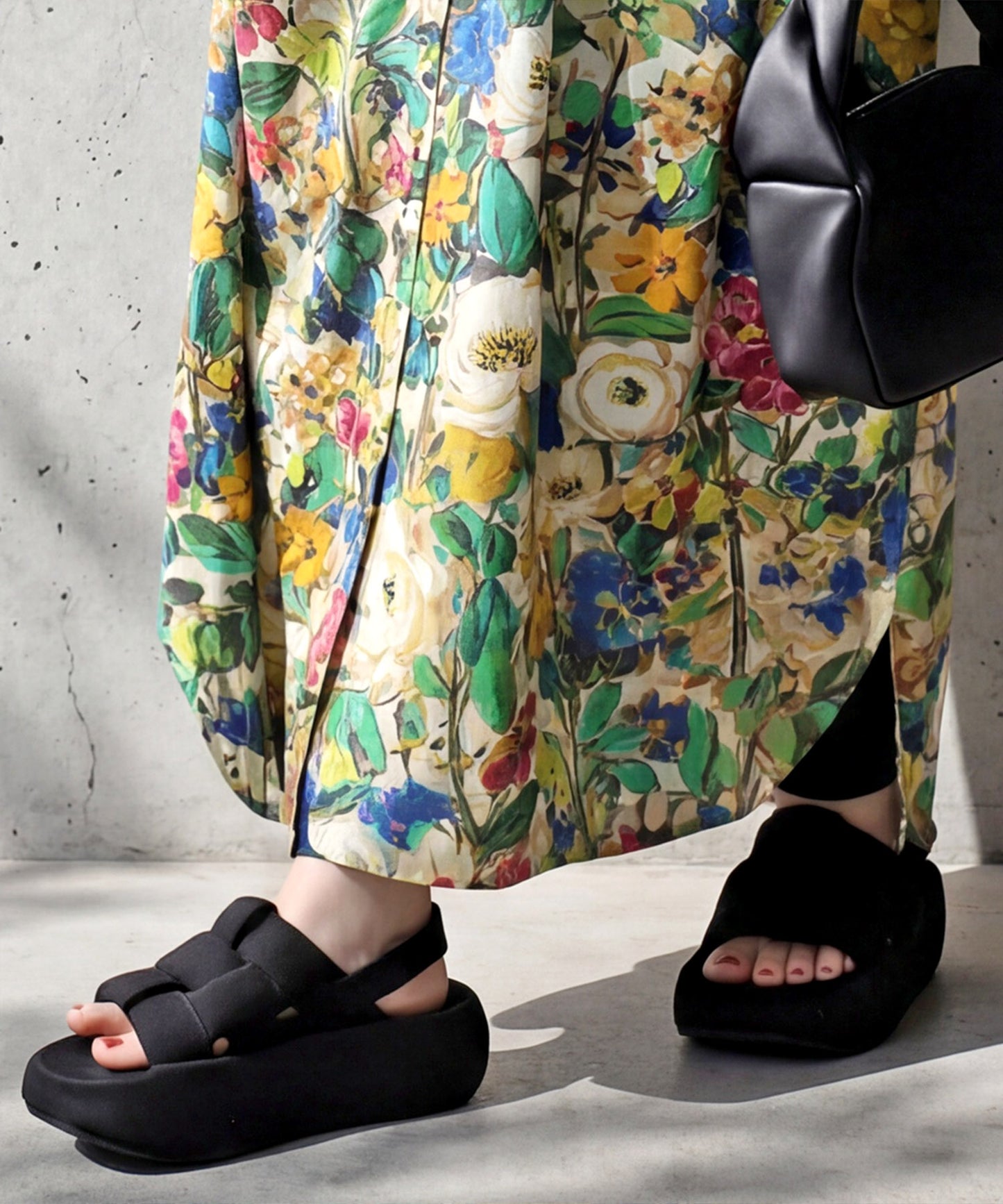 Floral Print Shirt Dress Ladies