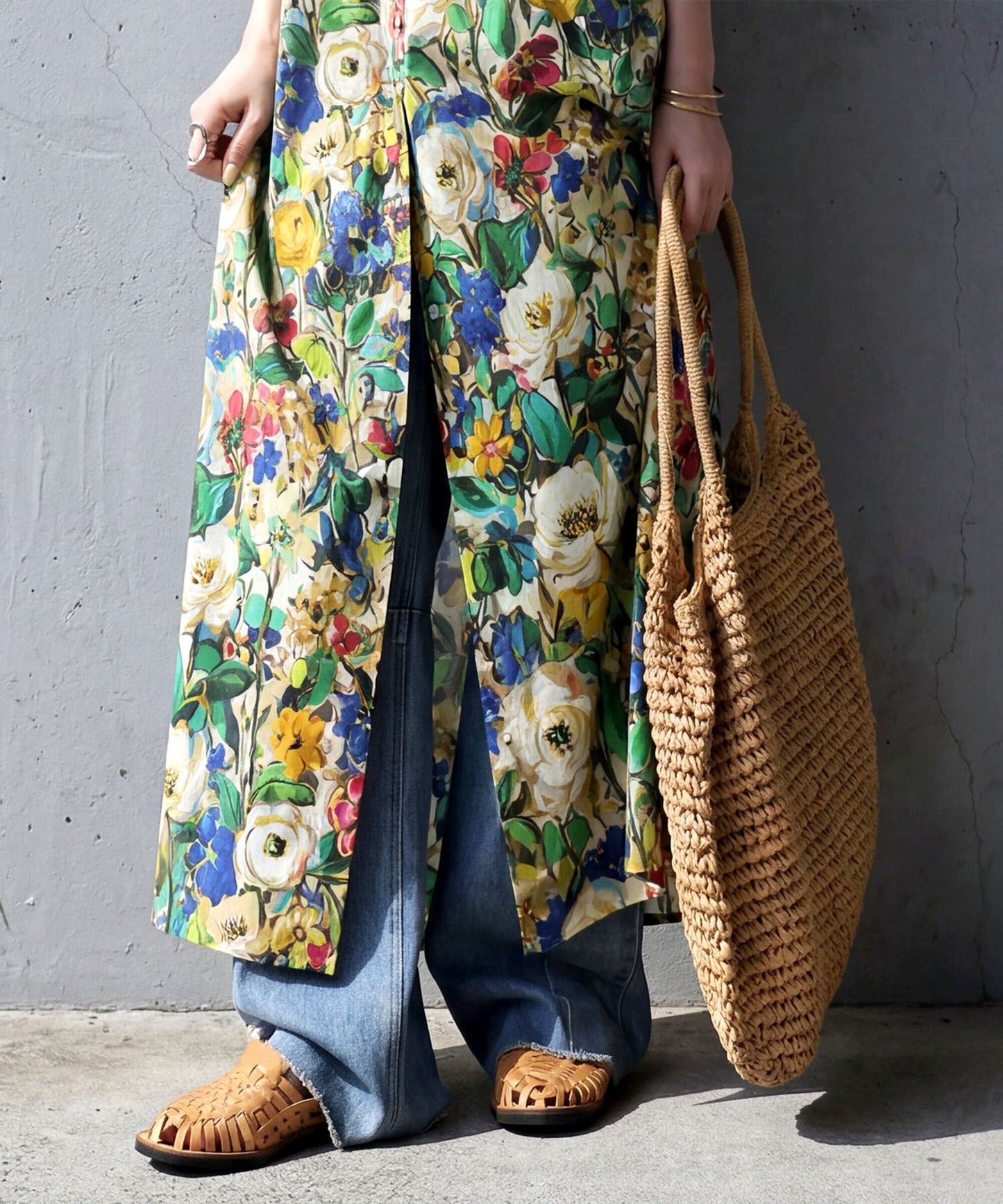 Floral Print Shirt Dress Ladies