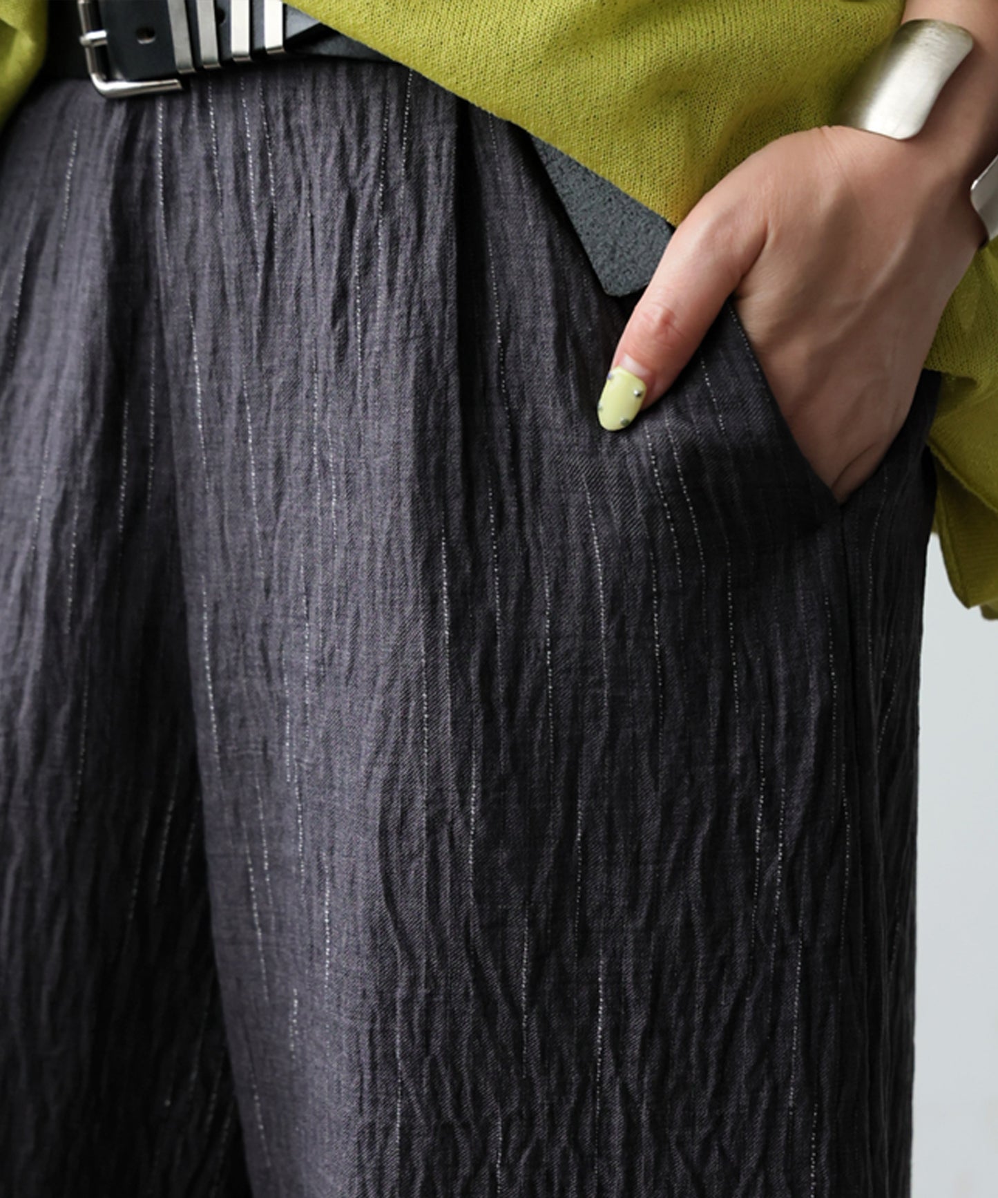 Striped Wide-Leg Easy Pants Ladies