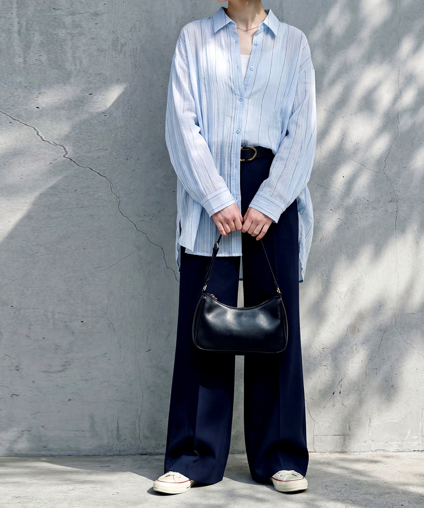 Striped Sheer Shirt Ladies