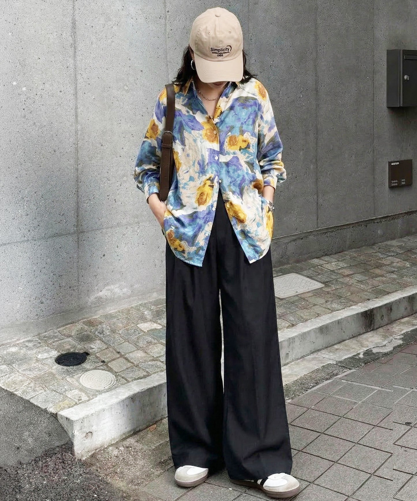 Double-Pleated Wide-Leg Pants Ladies