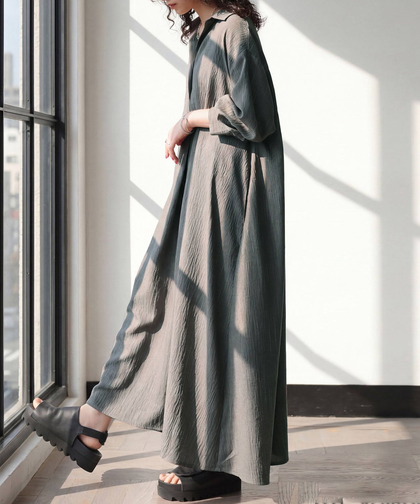 A-Line Pleated Dress Ladies