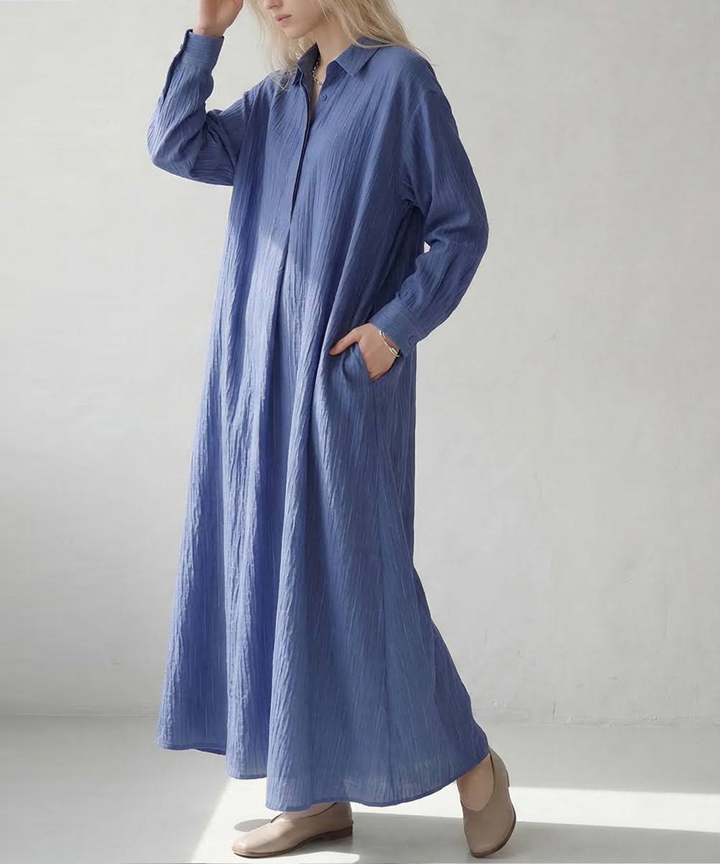 A-Line Pleated Dress Ladies