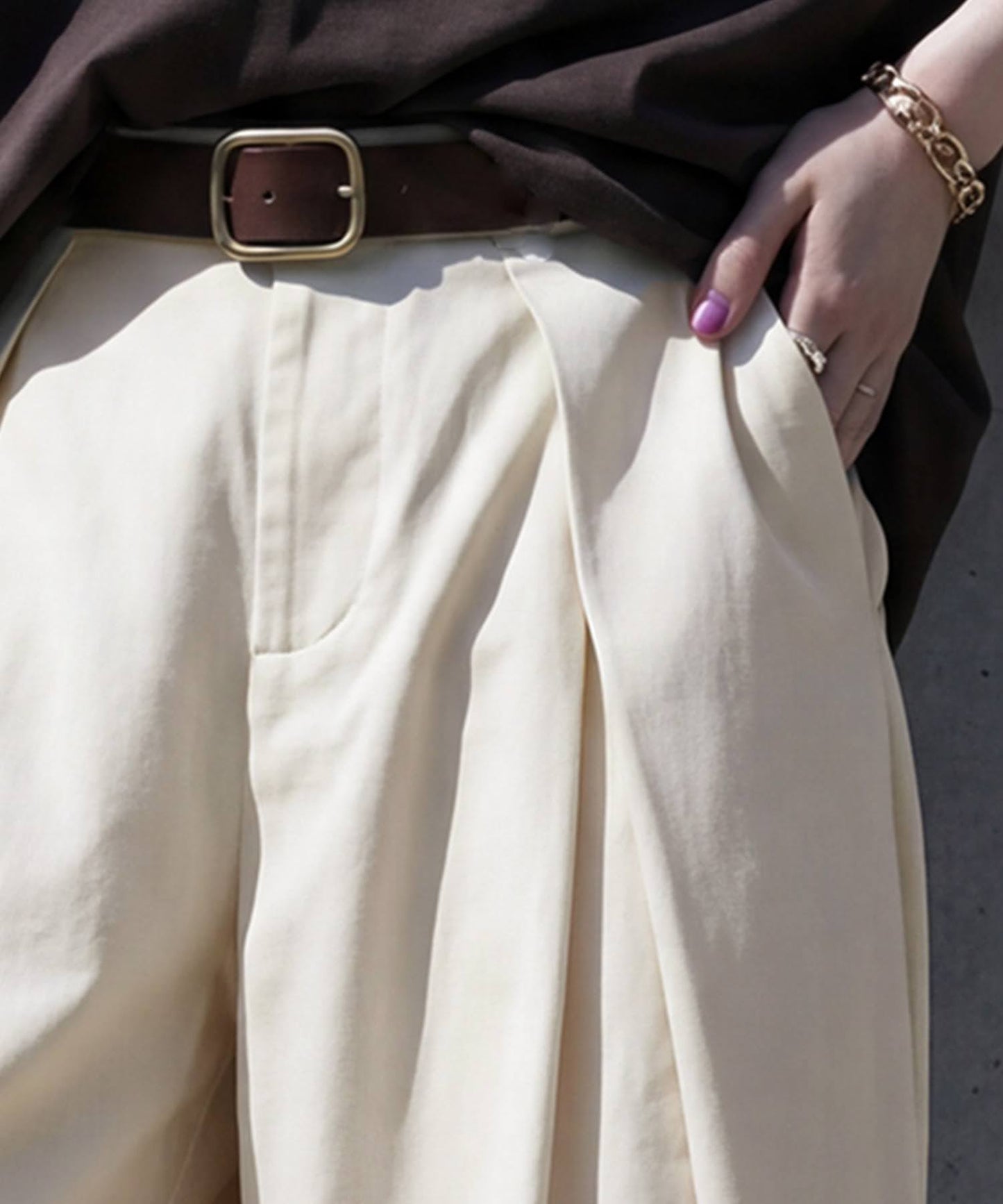 Wide Long Pleated Pants Ladies