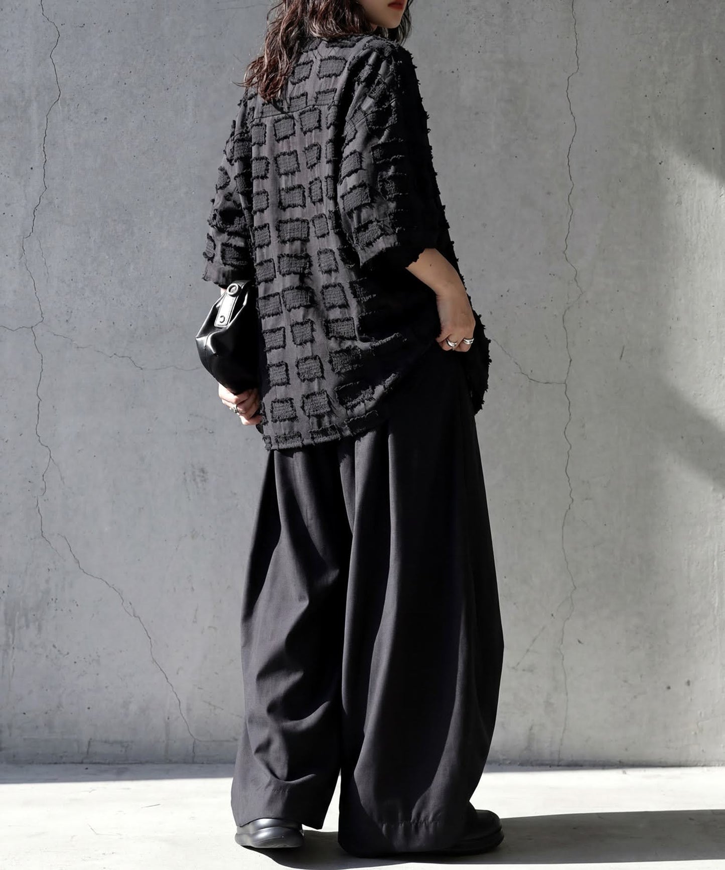 Wide Long Pleated Pants Ladies