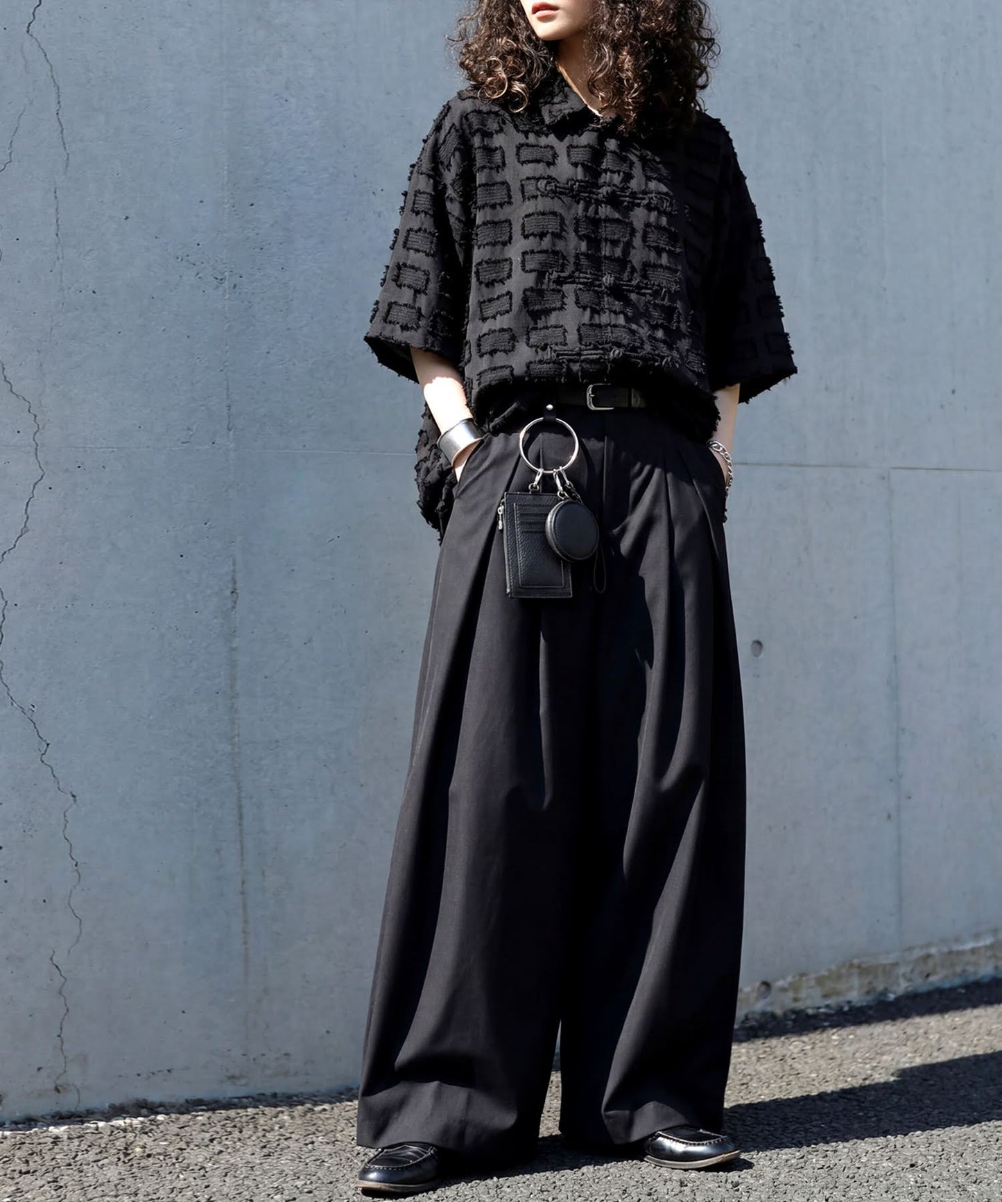 Wide Long Pleated Pants Ladies