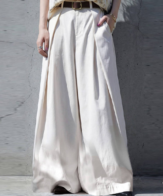 Wide Long Pleated Pants Ladies