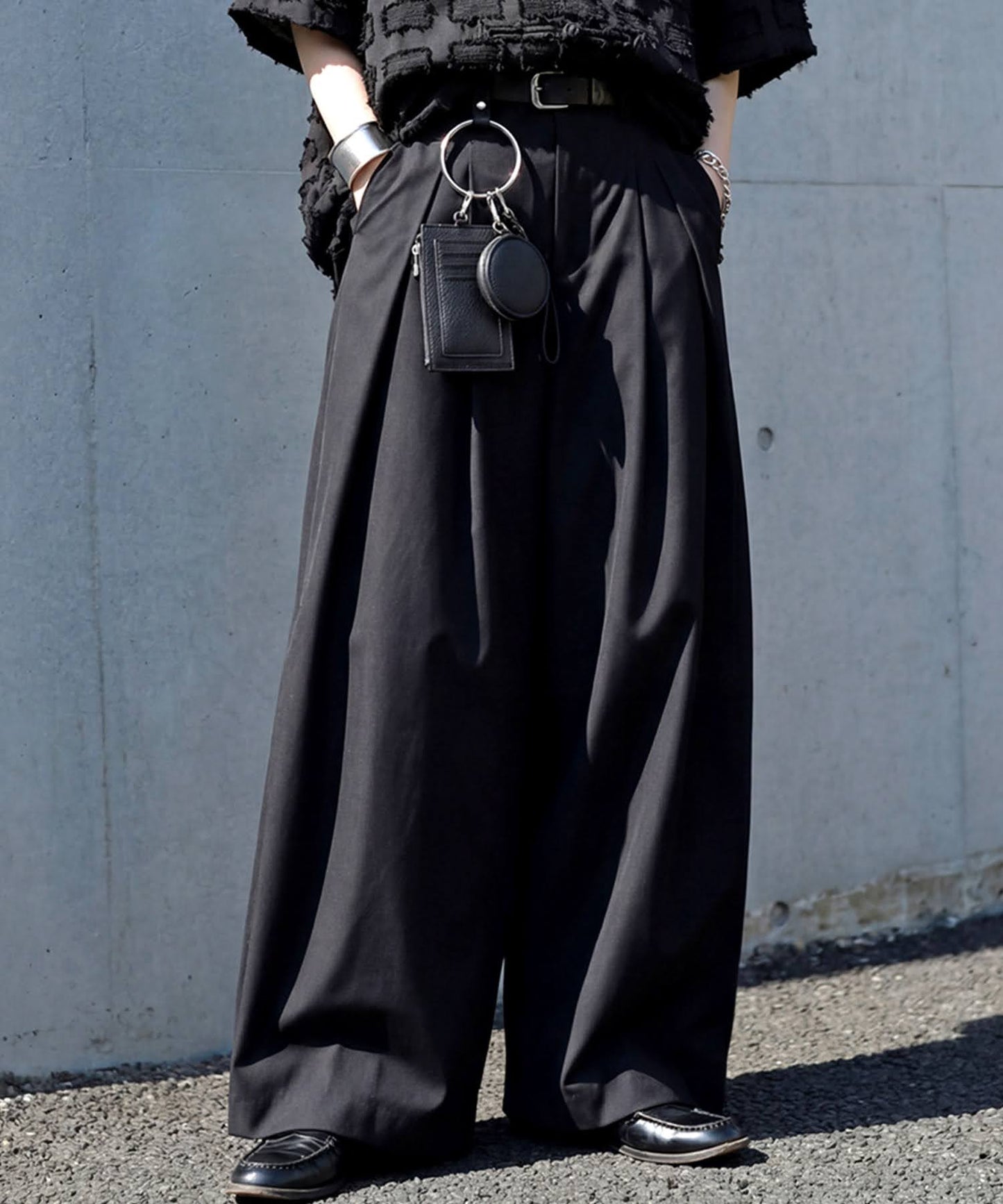 Wide Long Pleated Pants Ladies