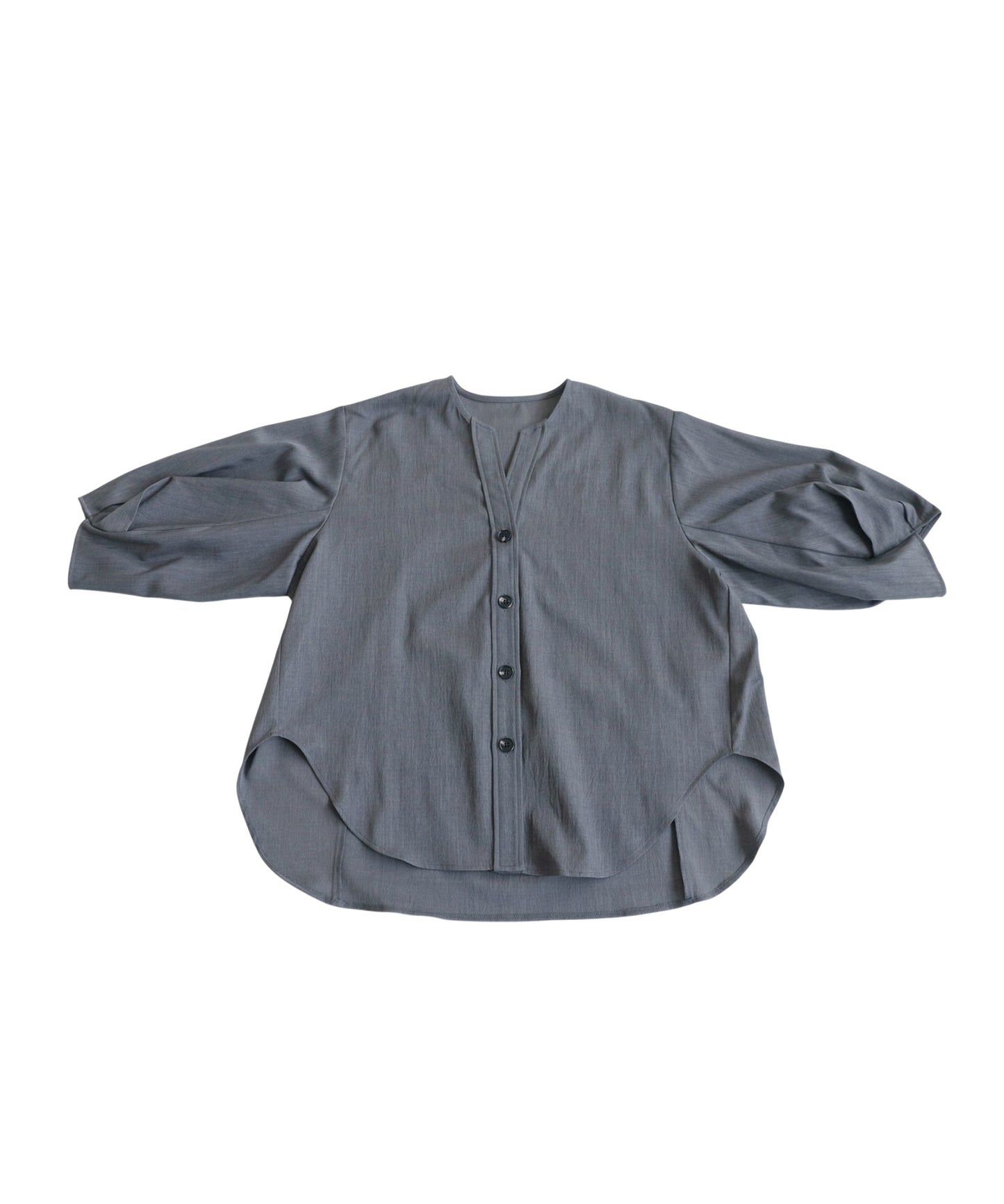 V-Neck Pleated Shirt Ladies