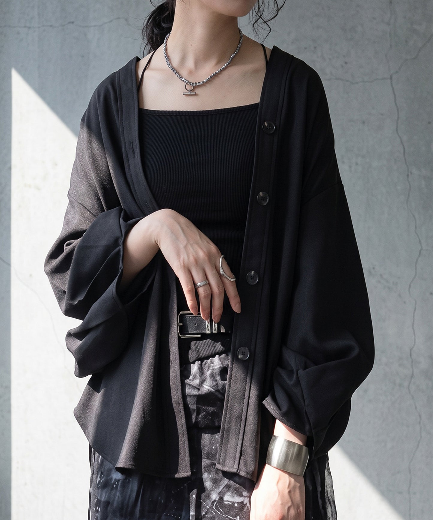 V-Neck Pleated Shirt Ladies
