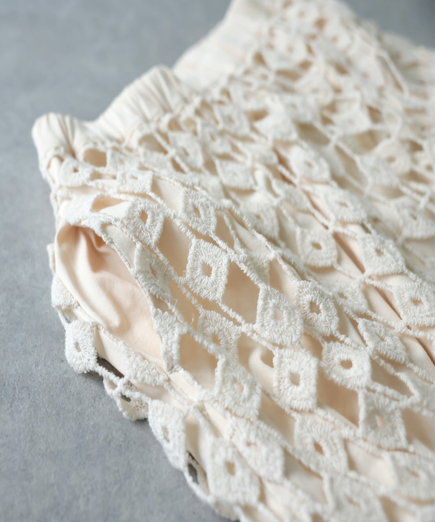 Lace Openwork Flared Skirt Ladies