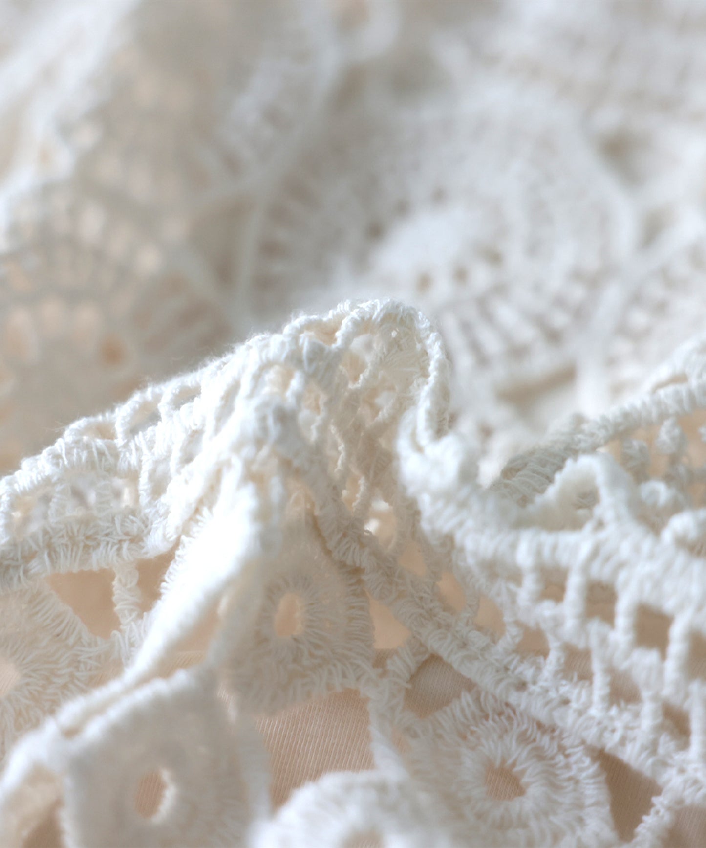 Lace Openwork Flared Skirt Ladies