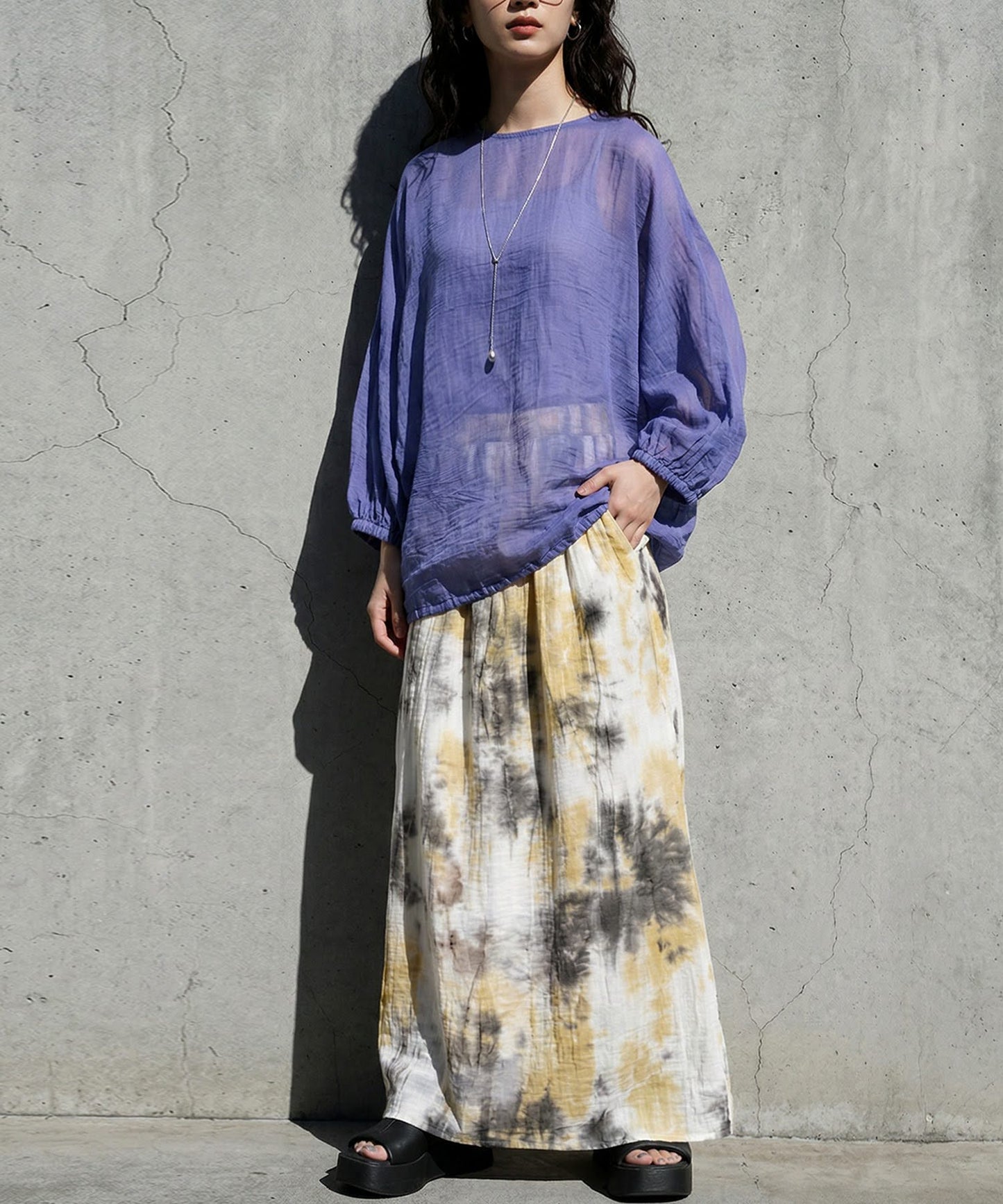 Sheer Dolman Top Ladies