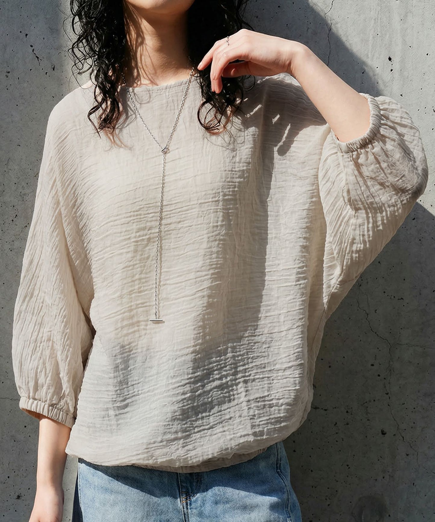 Sheer Dolman Top Ladies