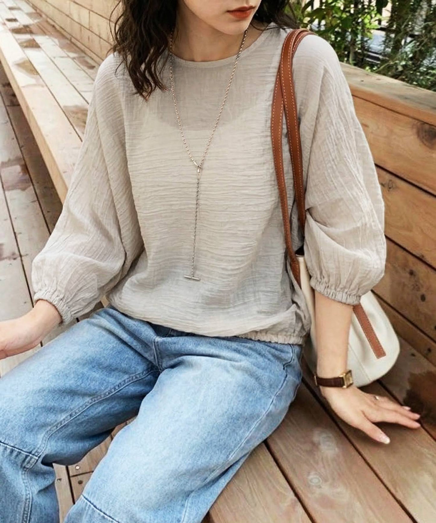 Sheer Dolman Top Ladies