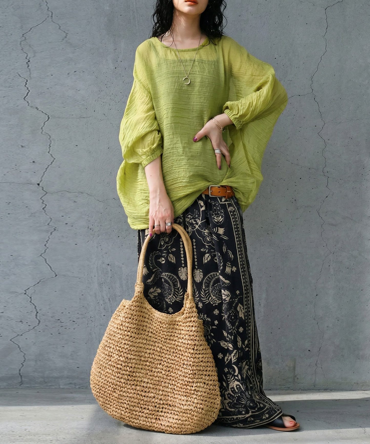 Sheer Dolman Top Ladies