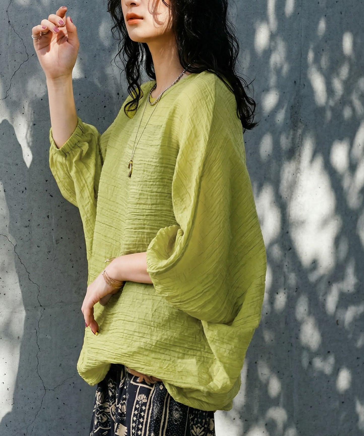 Sheer Dolman Top Ladies