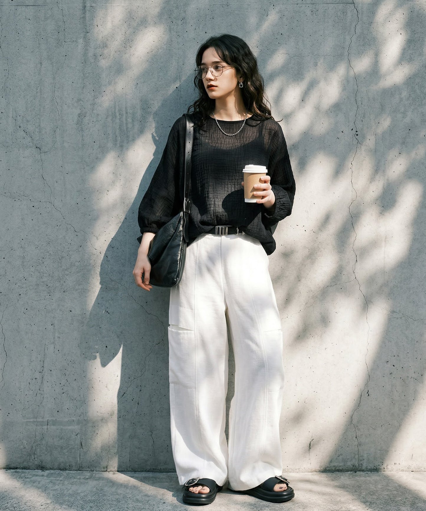 Sheer Dolman Top Ladies