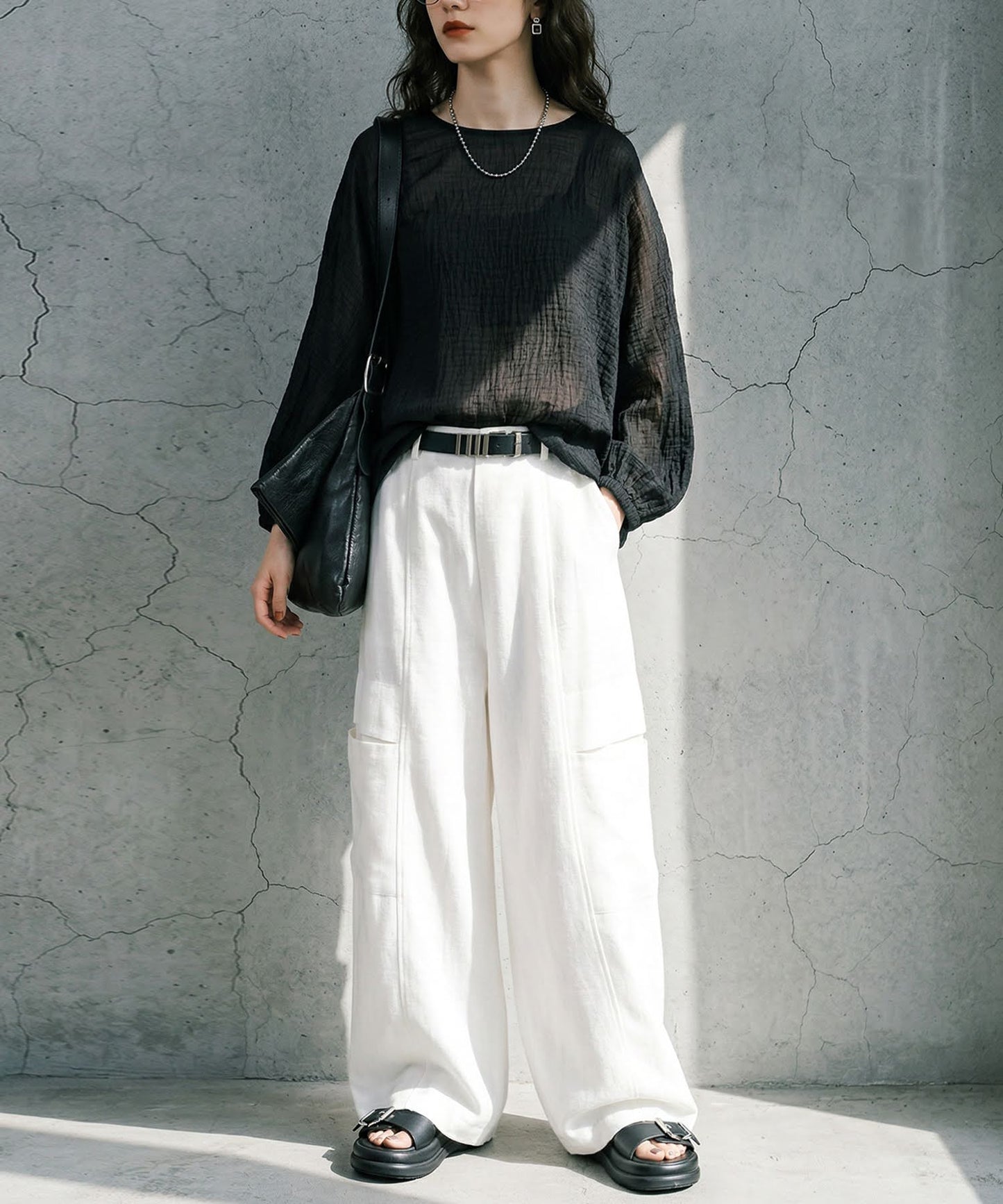 Sheer Dolman Top Ladies