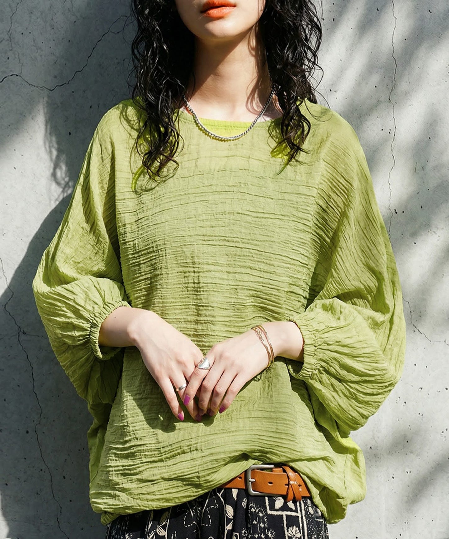 Sheer Dolman Top Ladies
