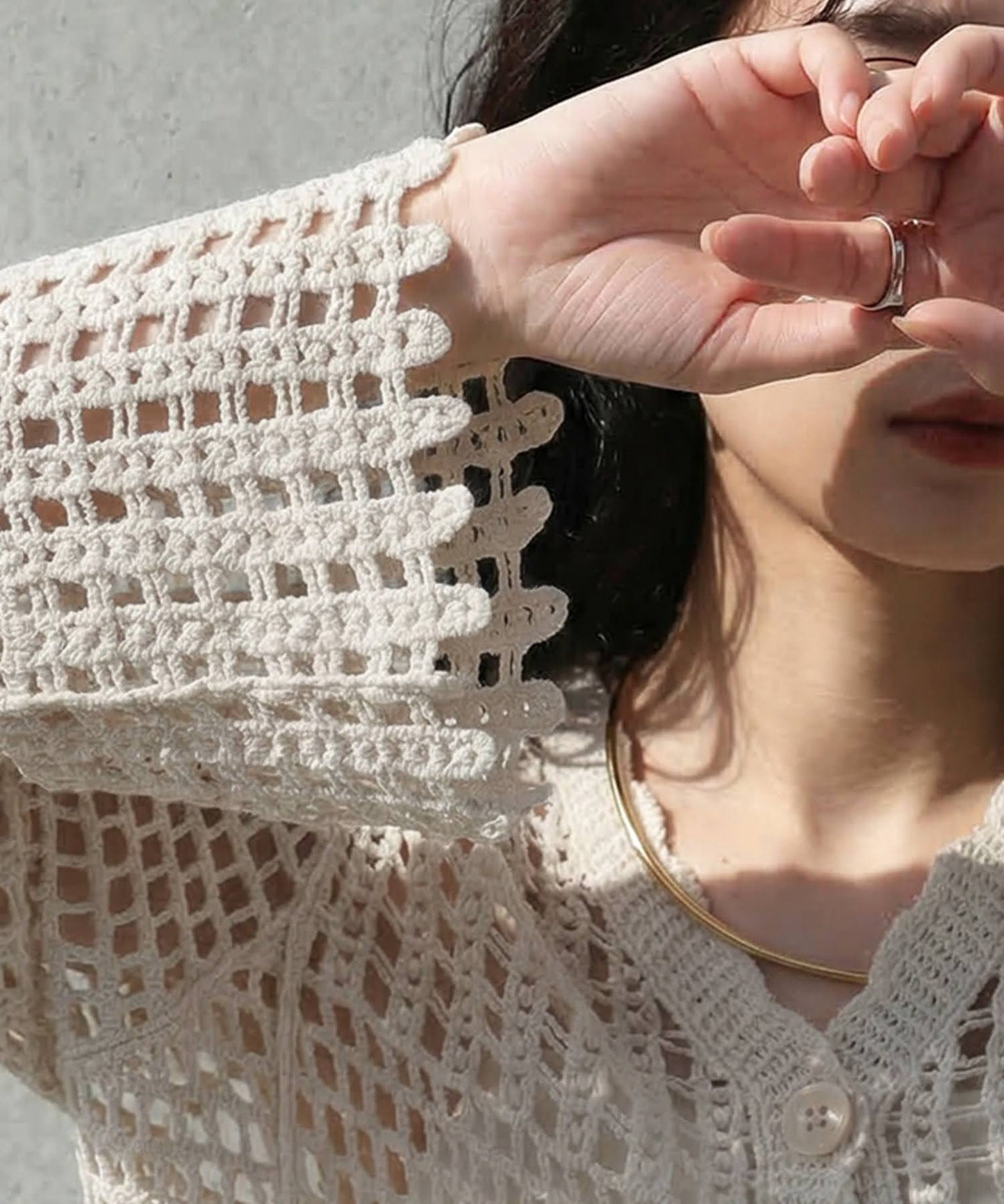 V-Neck 100% Cotton Cardigan Ladies