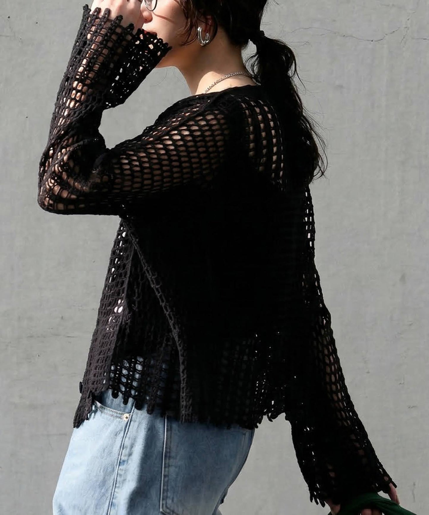 V-Neck 100% Cotton Cardigan Ladies