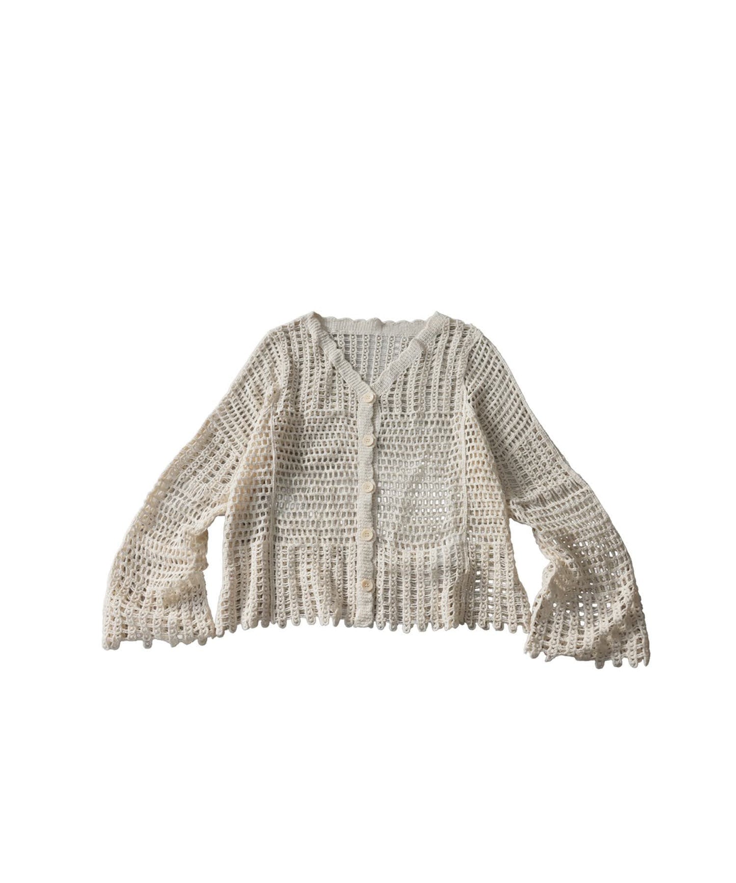 V-Neck 100% Cotton Cardigan Ladies