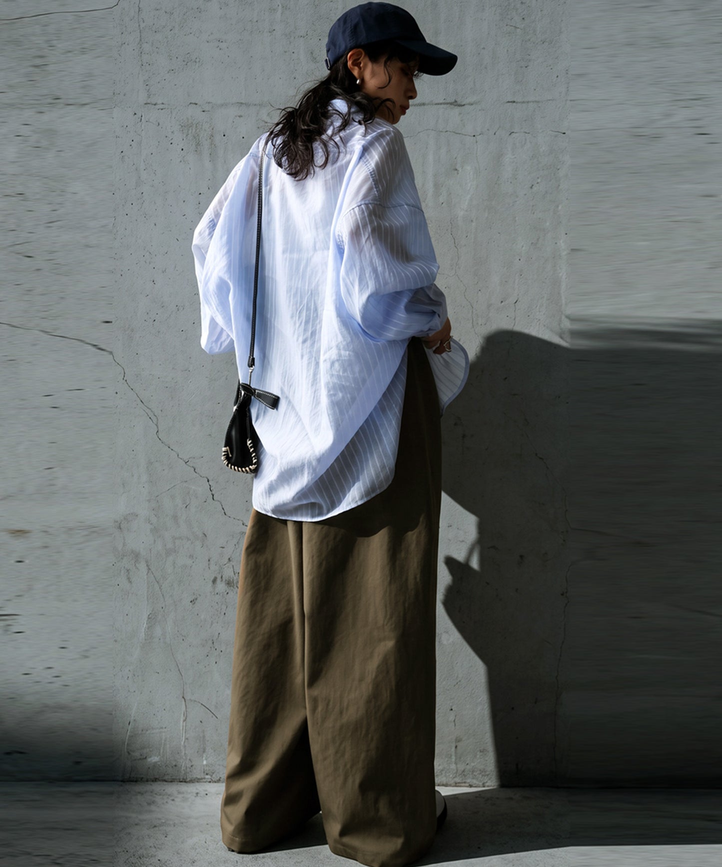 Drawstring Pleated Cocoon Wide Pants Ladies