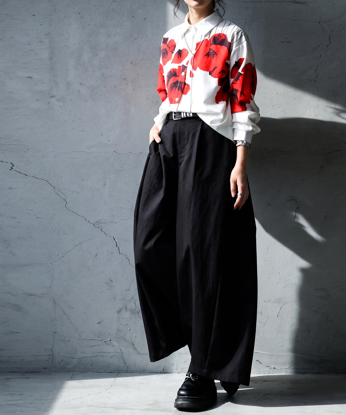 Drawstring Pleated Cocoon Wide Pants Ladies