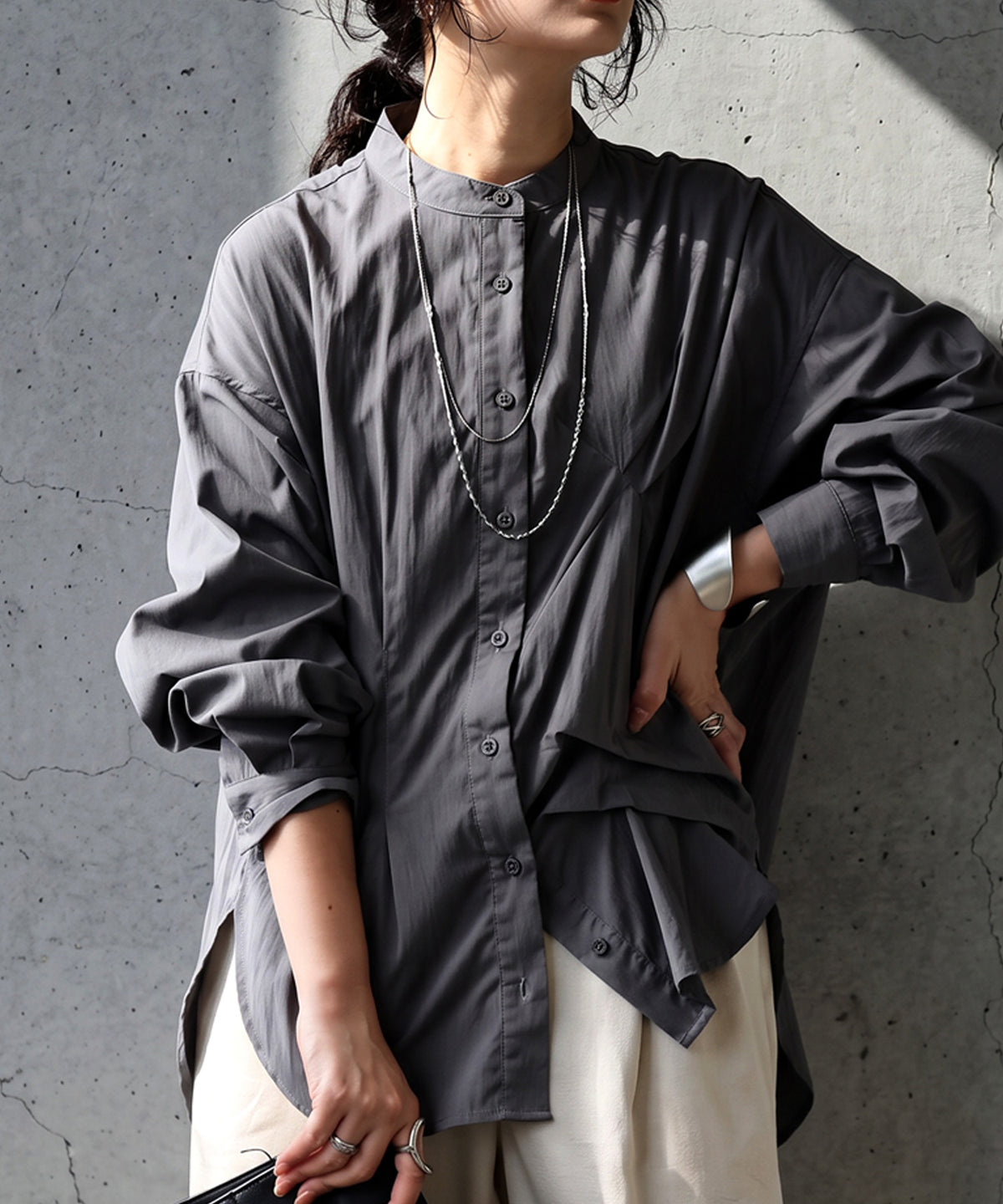 Asymmetrical Draped Ruffle Blouse Ladies