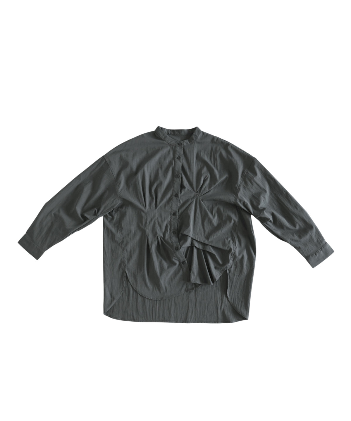 Asymmetrical Draped Ruffle Blouse Ladies