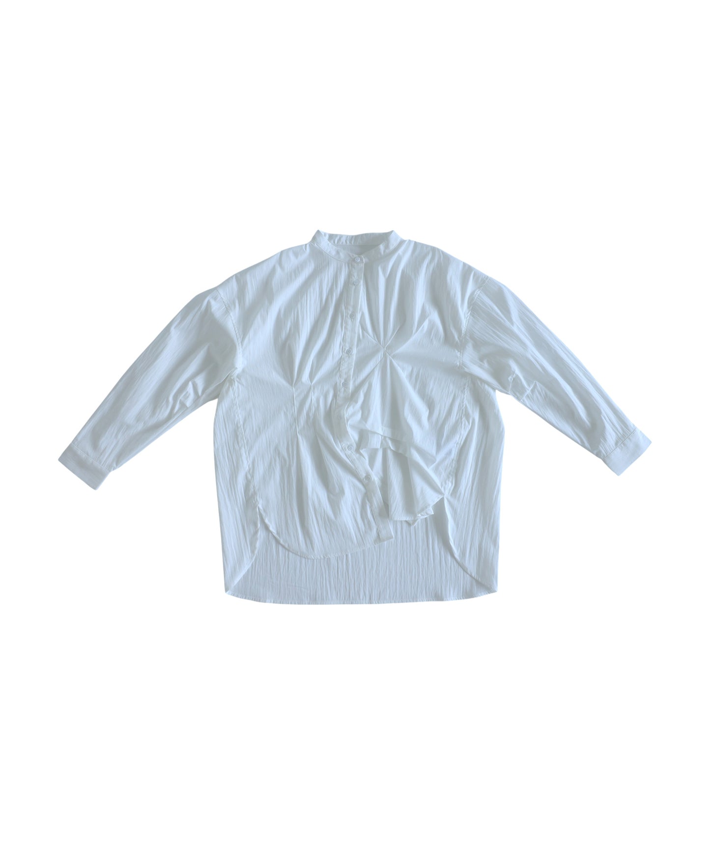 Asymmetrical Draped Ruffle Blouse Ladies