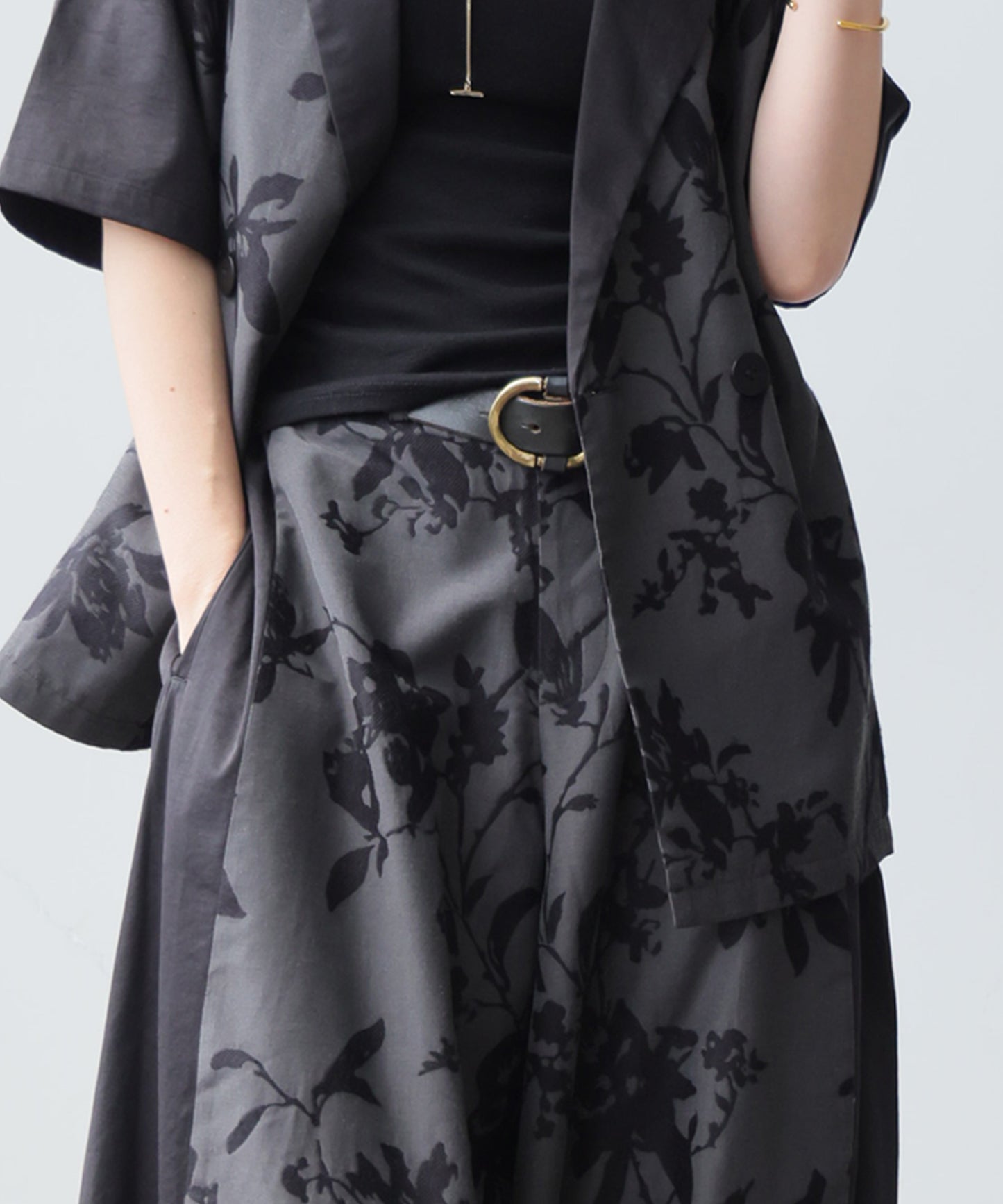 Floral Wide-Leg Pants Ladies