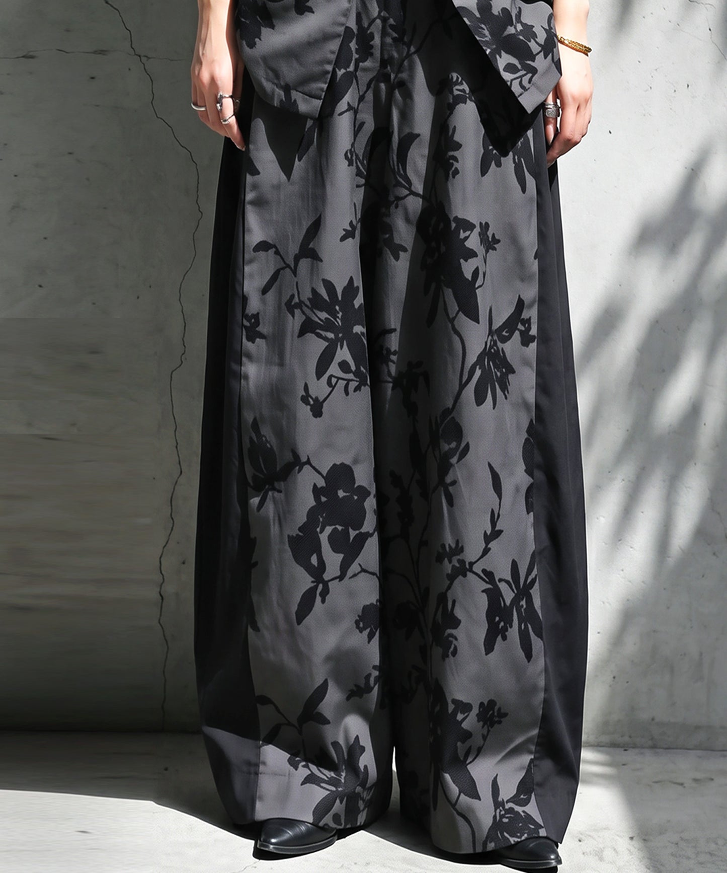 Floral Wide-Leg Pants Ladies