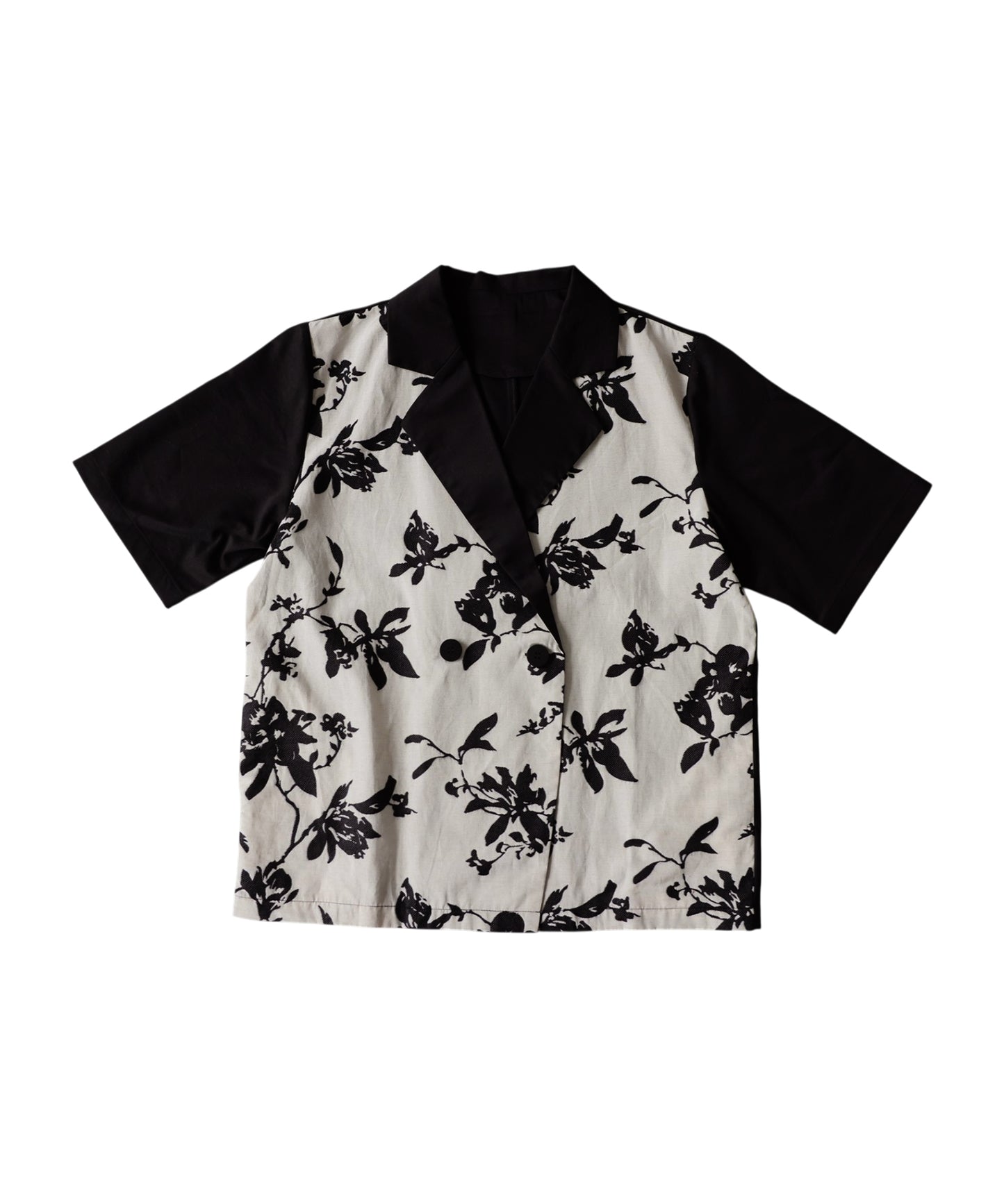 Floral Print Double-Breasted Jacket Ladies