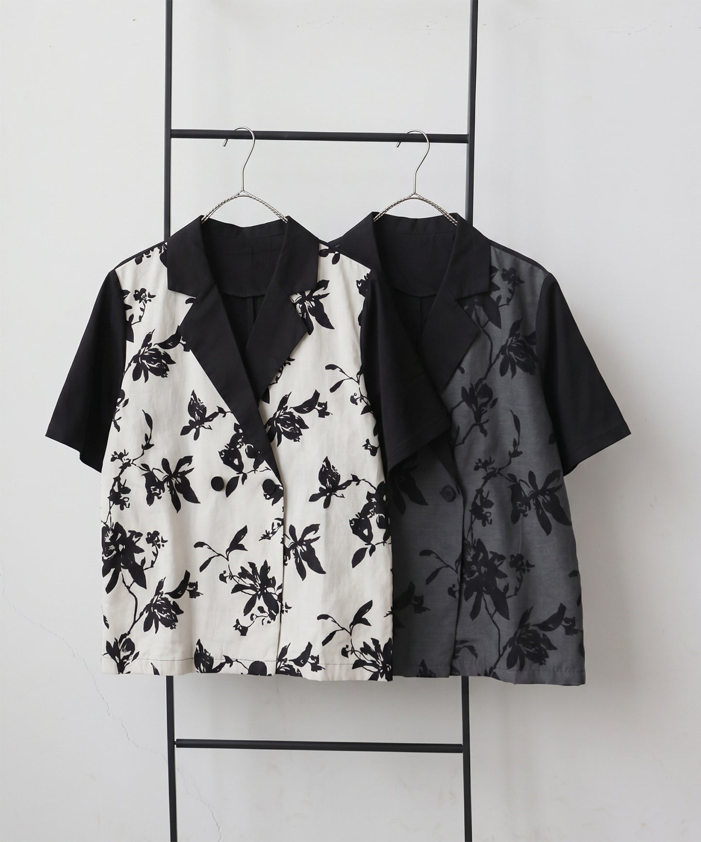 Floral Print Double-Breasted Jacket Ladies