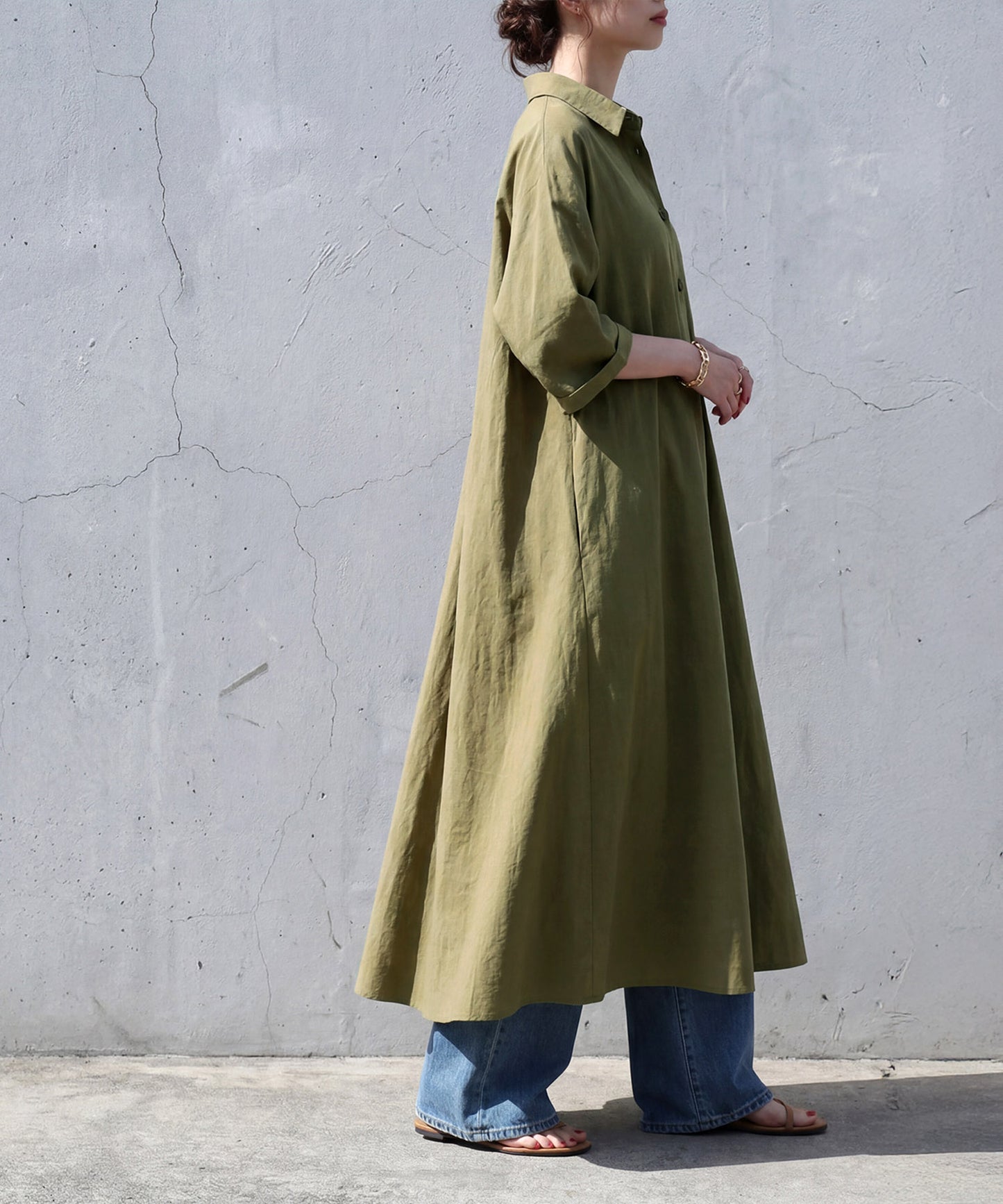 Chinese Button Long Dress Ladies
