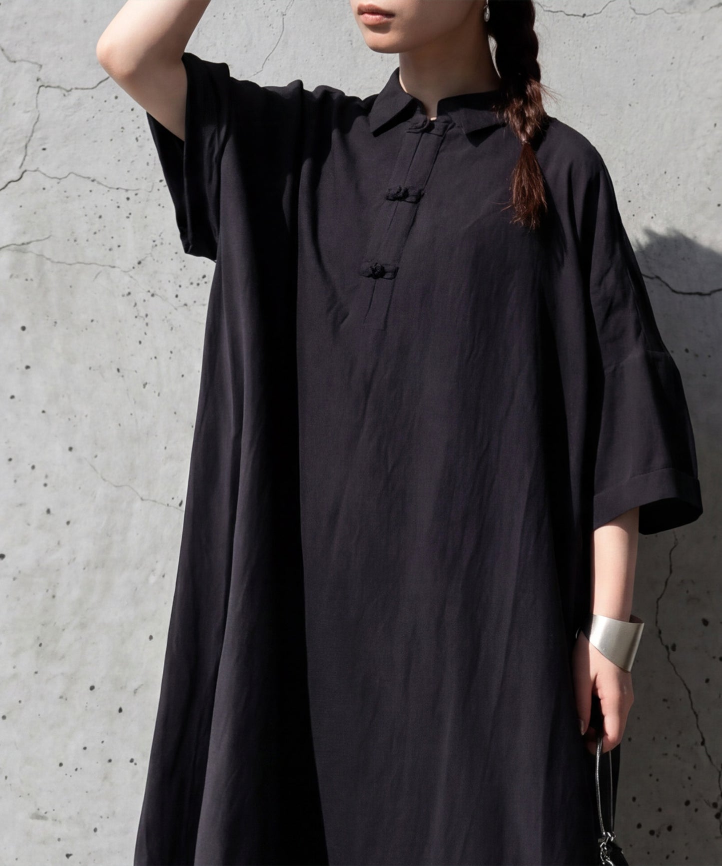 Chinese Button Long Dress Ladies